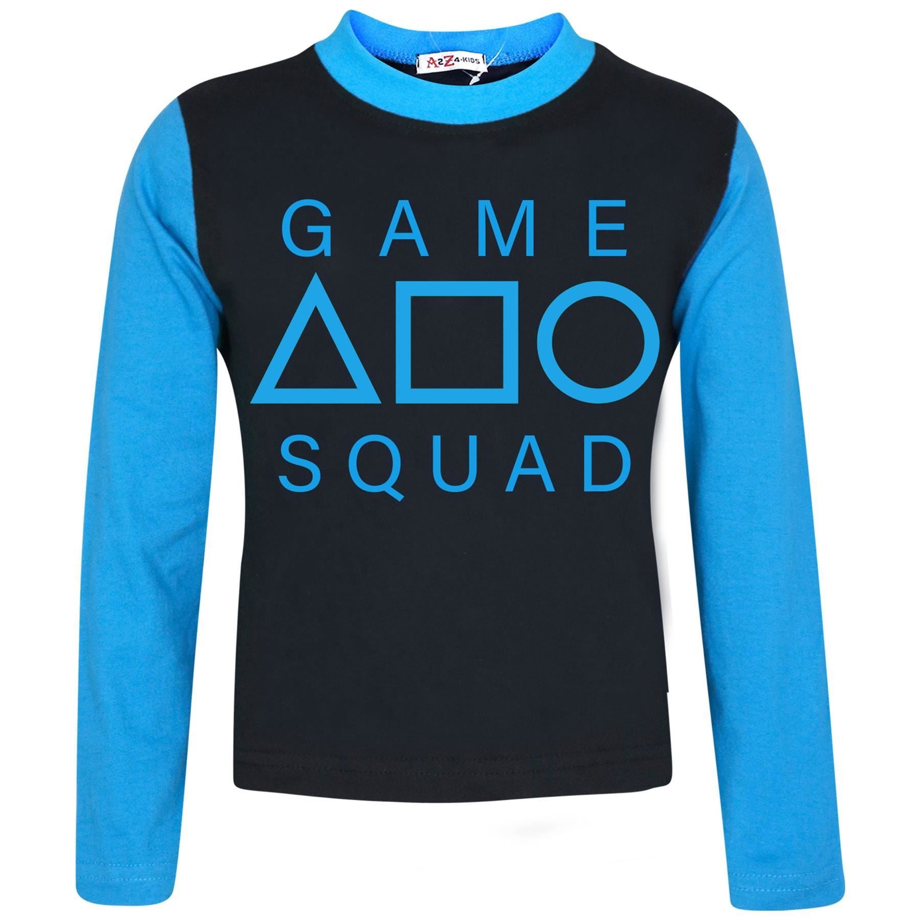 Kids Boys Girls Game Squad Cosplay Pyjamas Blue Sleepwear Children PJs Set