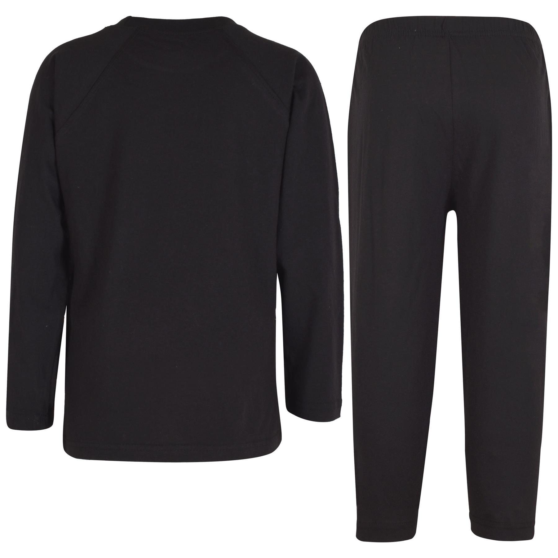 A2Z 4 Kids Girls Boys Raglan Sleeves Plain Pyjamas 2 Piece Comfort Sleepwear Set