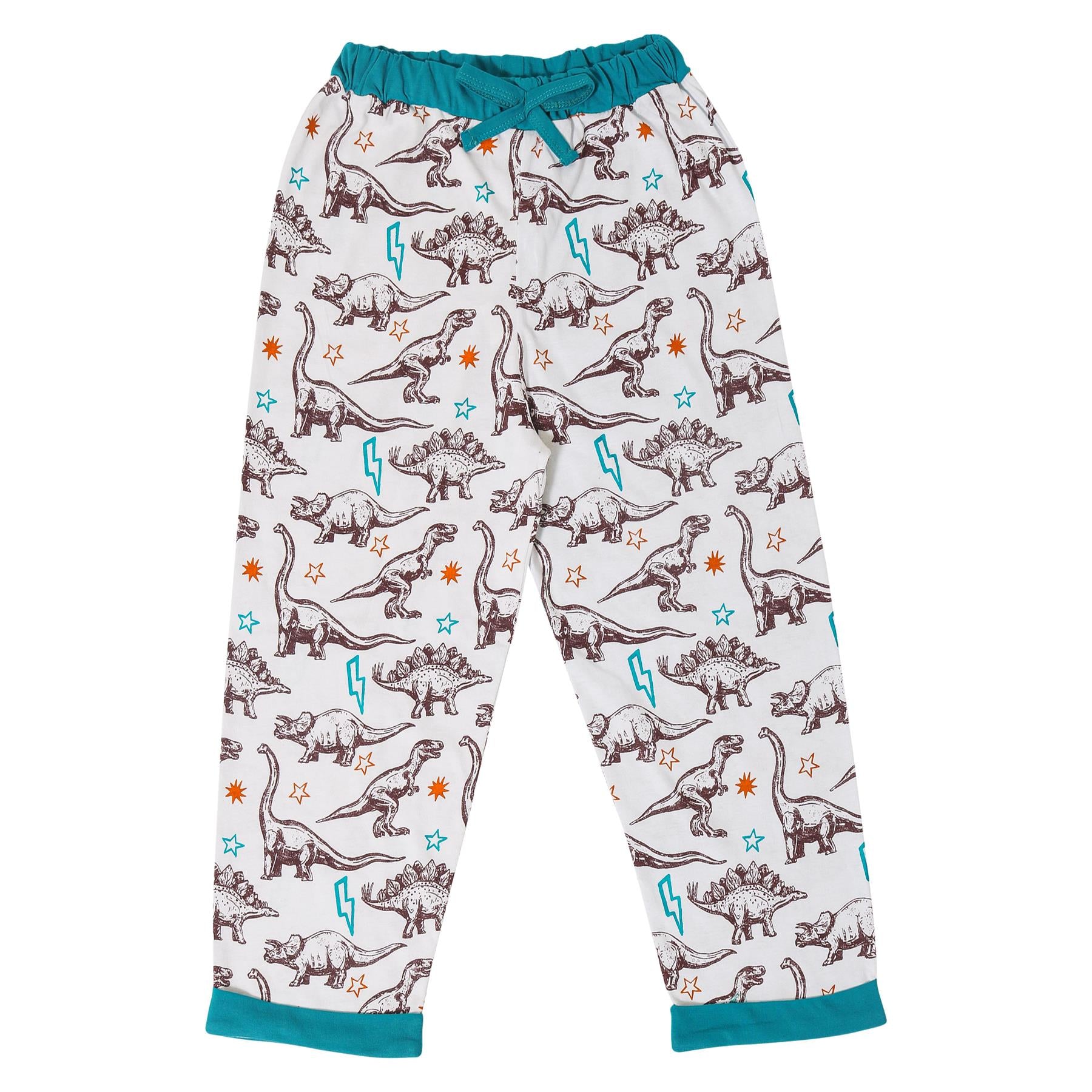 Kids Boys Dinosaur Pyjamas Children PJs 2 Piece Dino Set Lounge Suit