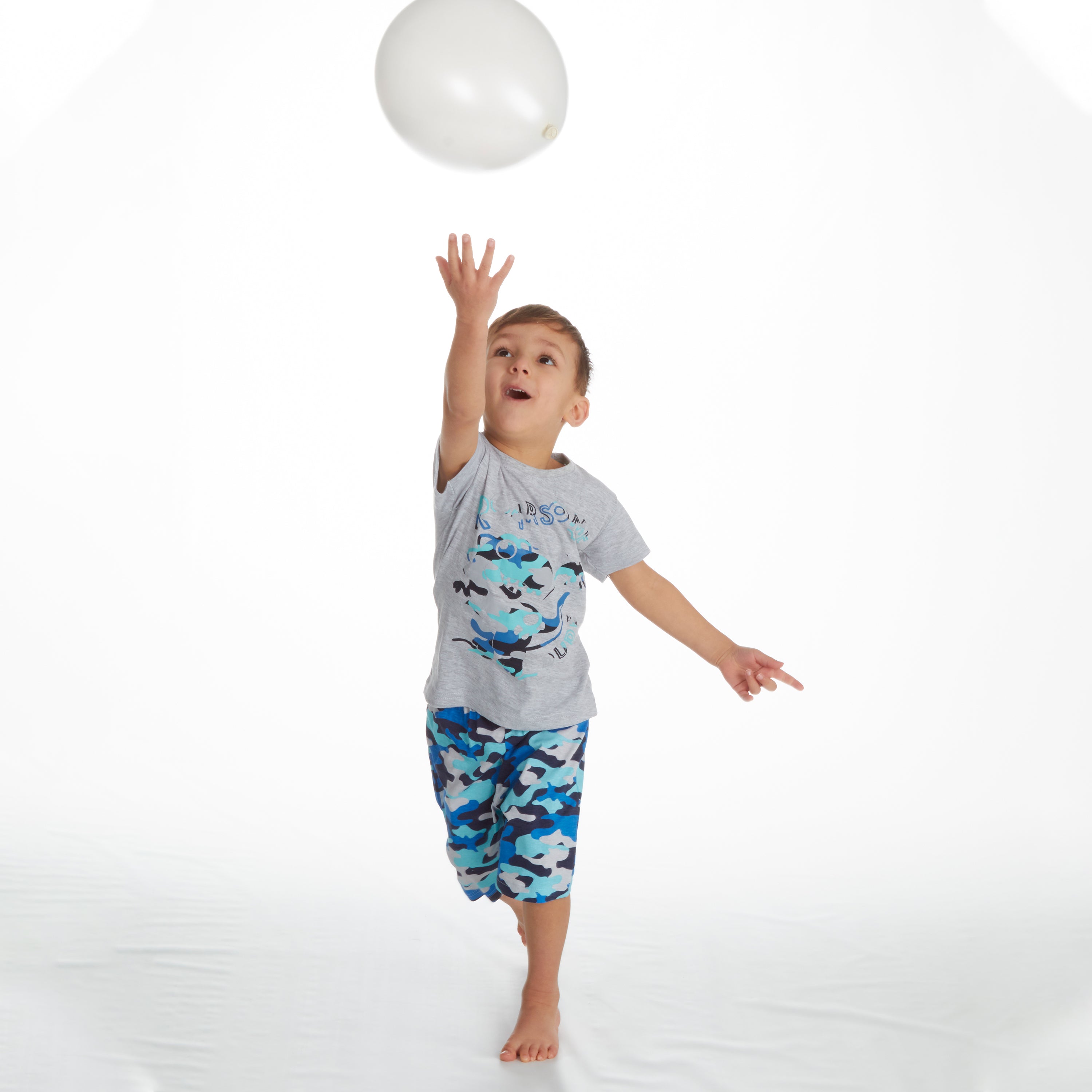 Boys 2 Piece Pyjama Set Cotton Rich PJs Summer T-shirt Shorts Set Age 2-13 Years