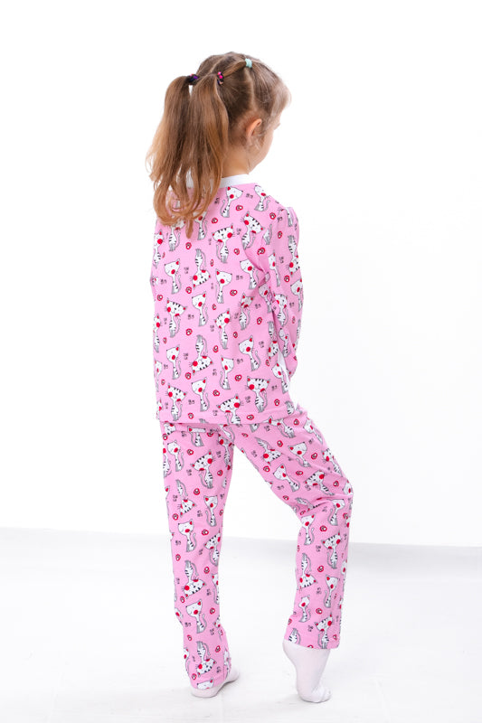 Girls’ Pajama Set – Breathable Cotton & Comfortable Fit, Any season,  Nosi sv...