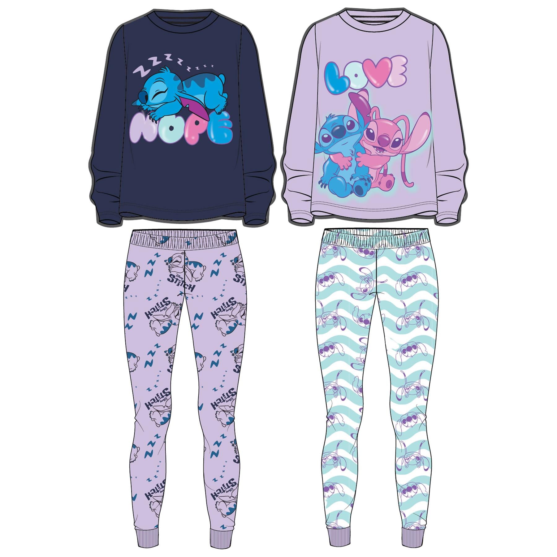 Girls kids 2 Pack Cotton Disney Character Pyjamas Lounge Sets  1- 14 Yrs Gift