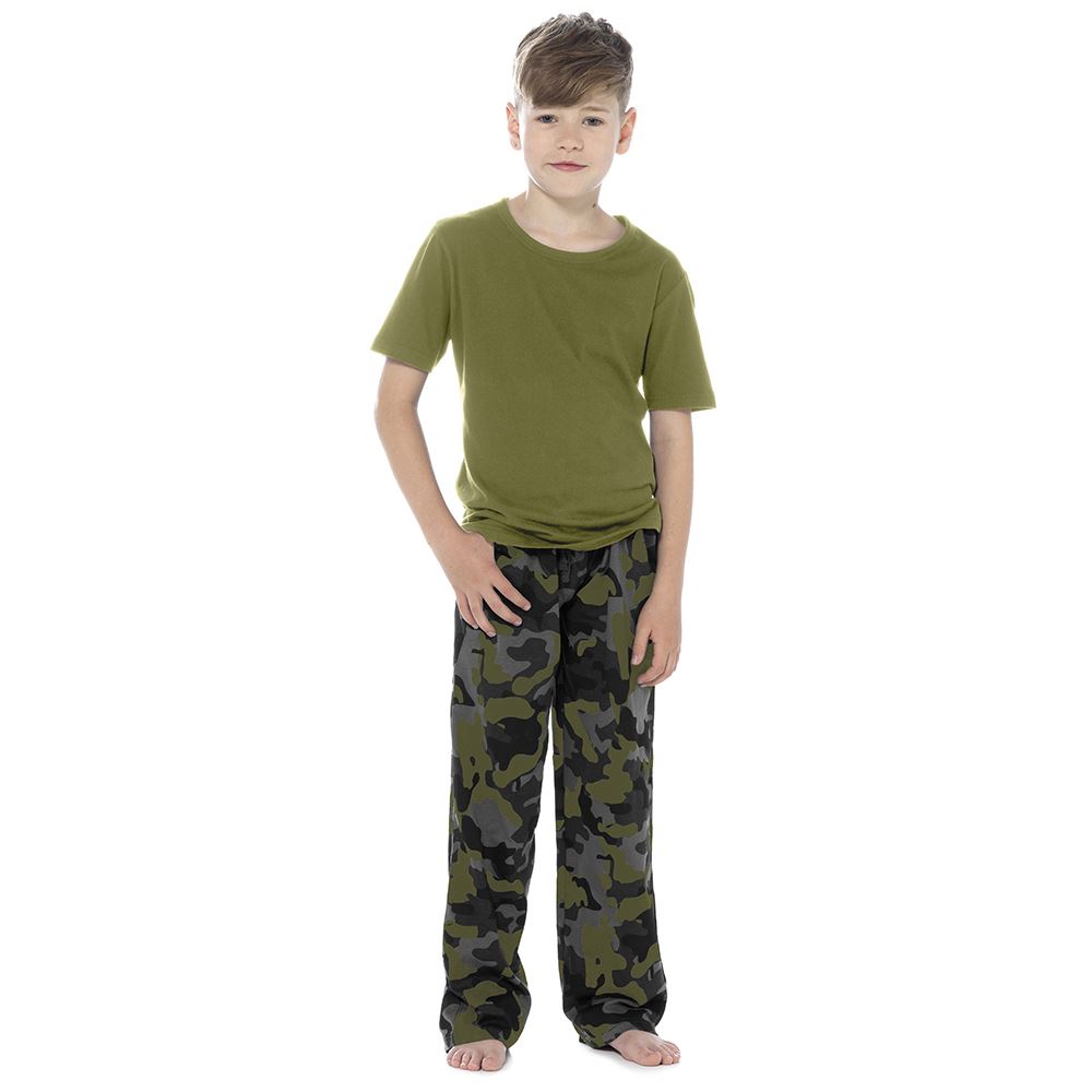 Boys/Kids Camouflage Pyjamas Short Sleeve Camo Pyjama Set Age 7-13 Years