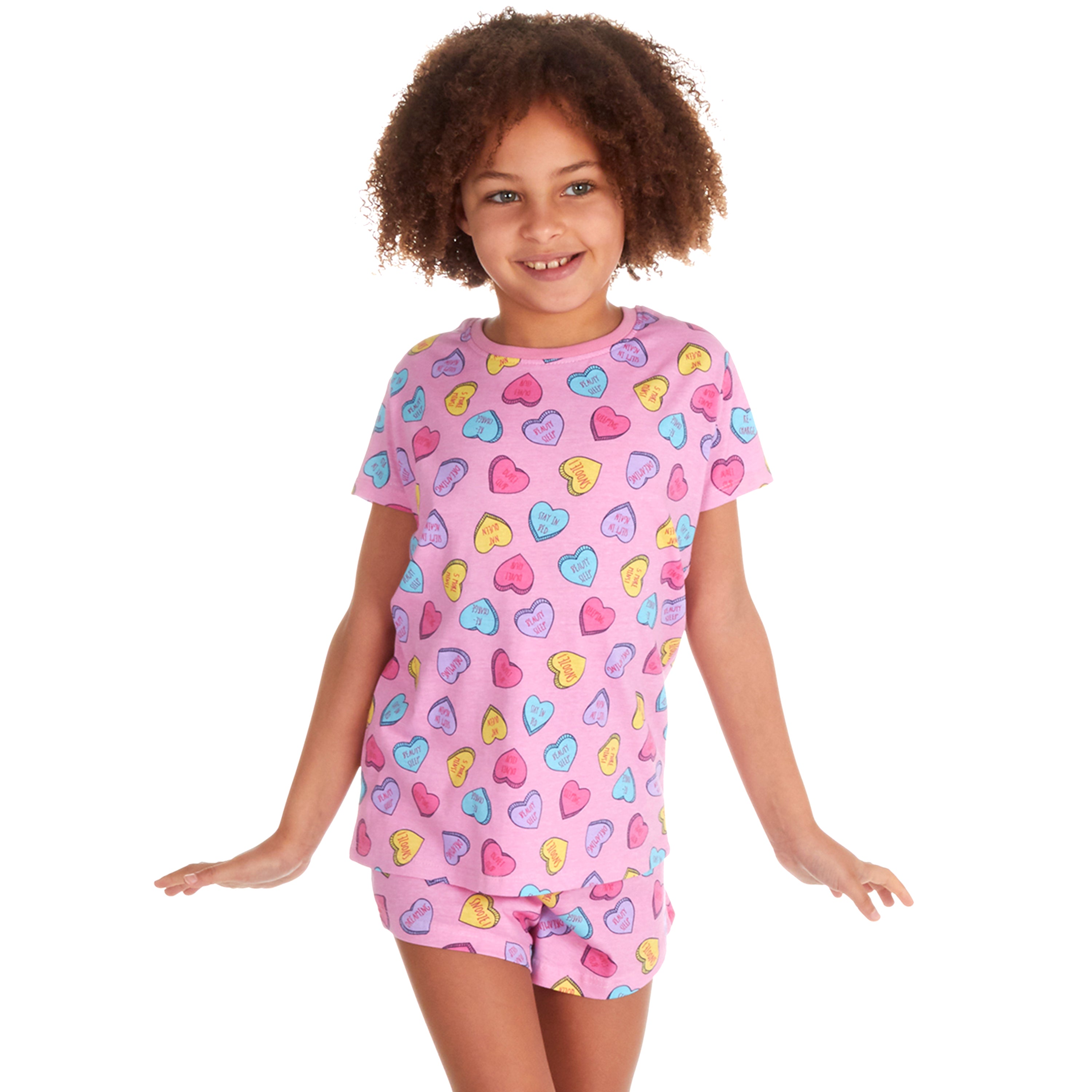 Kids Girls Pyjamas Short 100% Cotton 2-3 3-4 4-5 5-6 7-8 9-10 11-12 13 Years UK