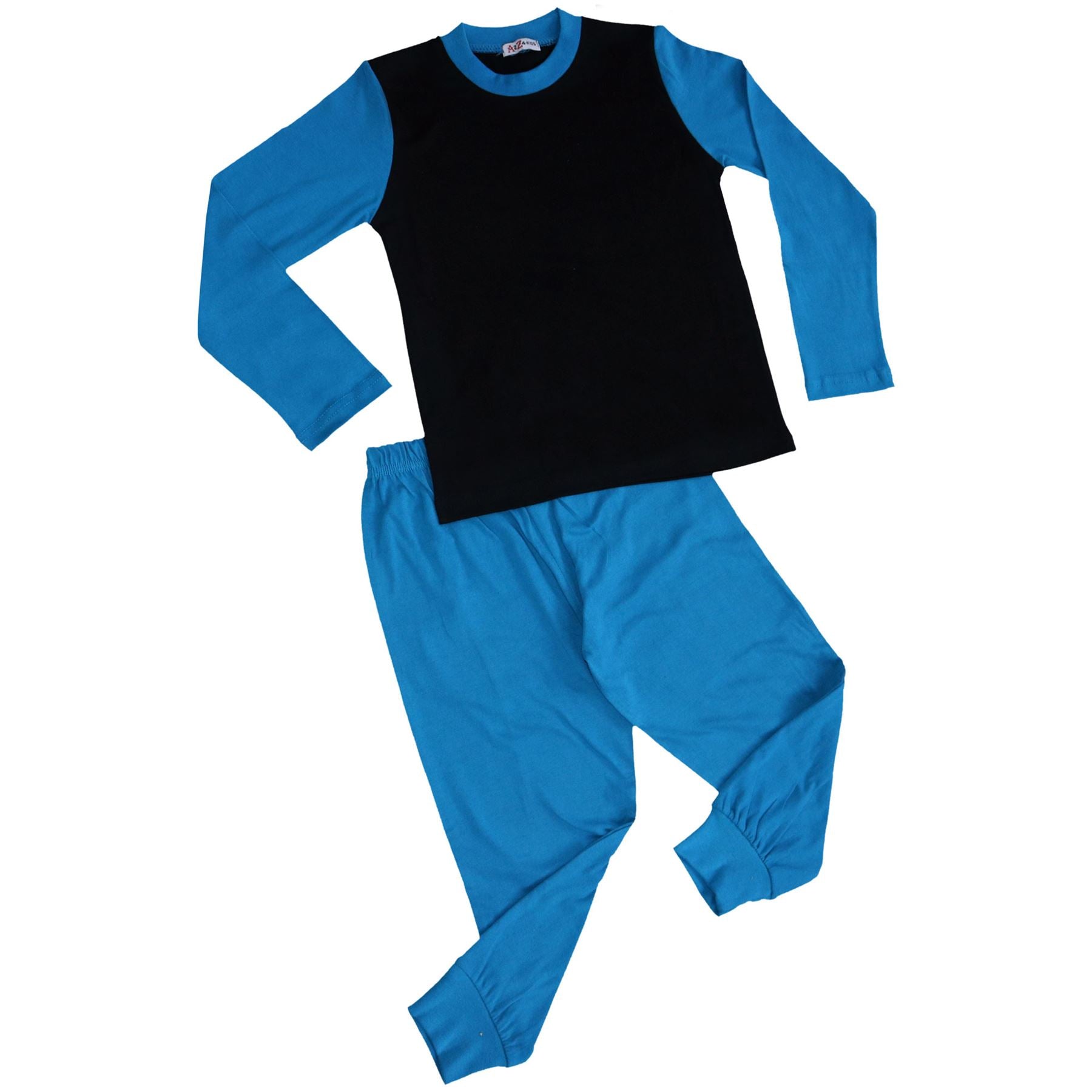 A2Z 4 Kids Girls Boys Plain Stylish Contrast Color Pyjamas Set Age 2-13 Years