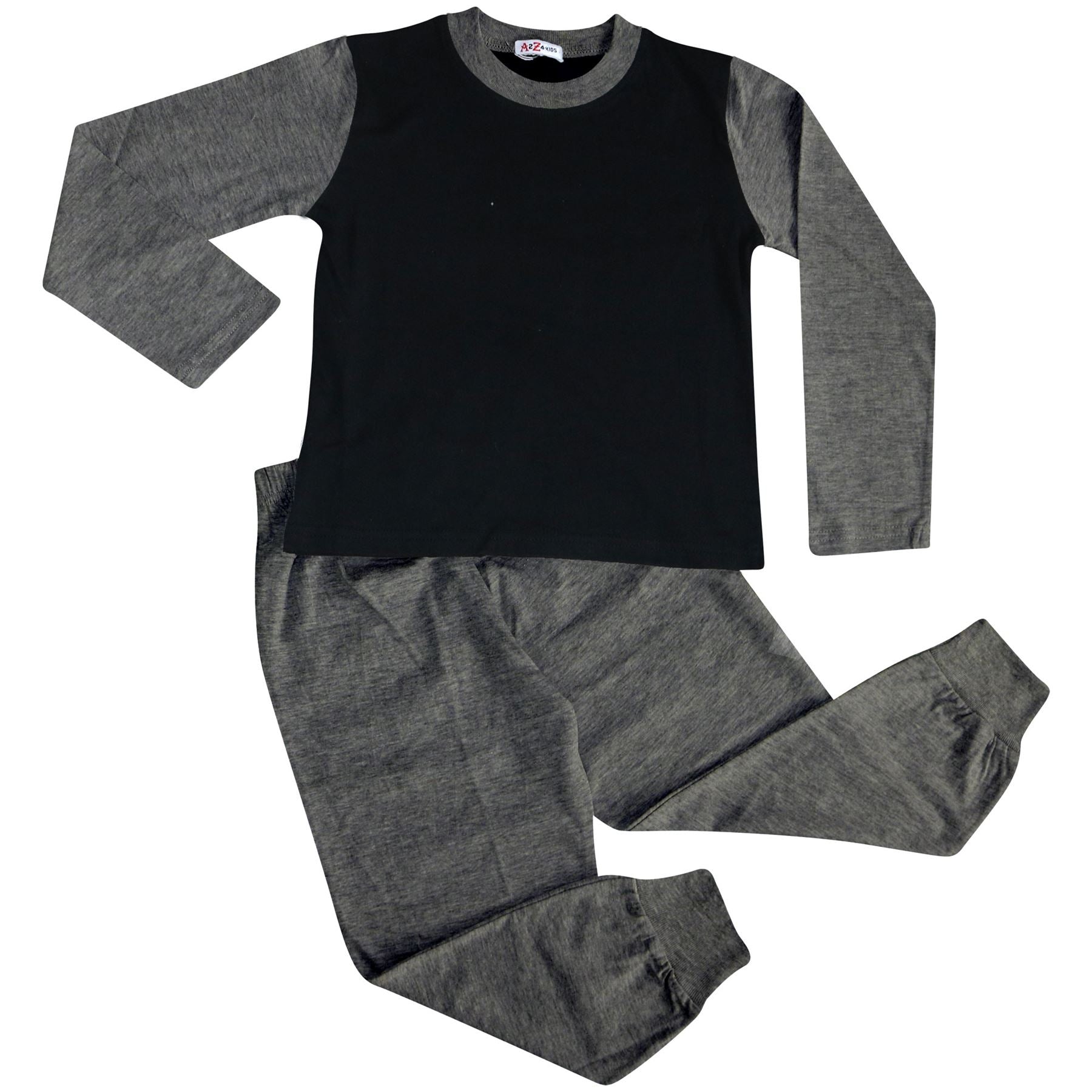 A2Z 4 Kids Girls Boys Plain Stylish Contrast Color Pyjamas Set Age 2-13 Years