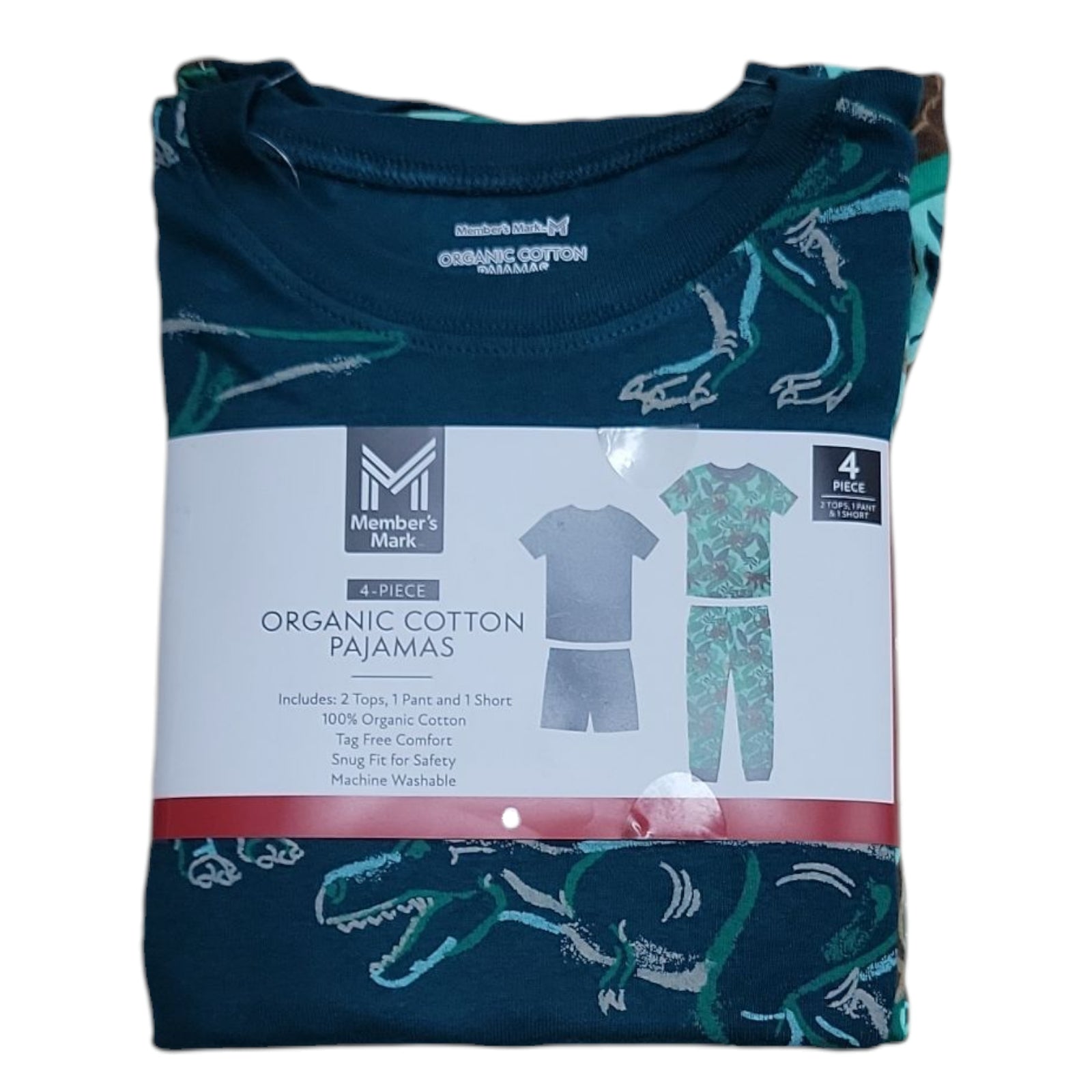 Member's Mark Boys 4-Piece Soft Organic Cotton Pajama