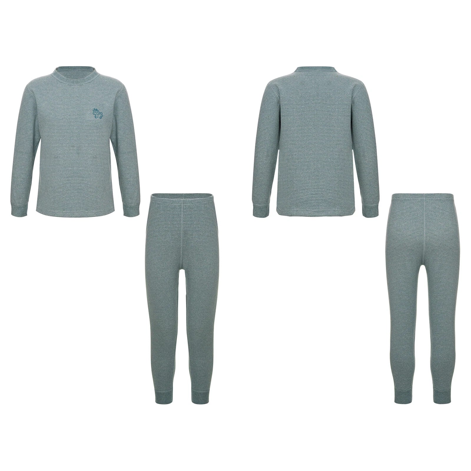 Kids Boys Girls Underwear T-shirt Pajama Set With Pants Nightwear Winter Tops