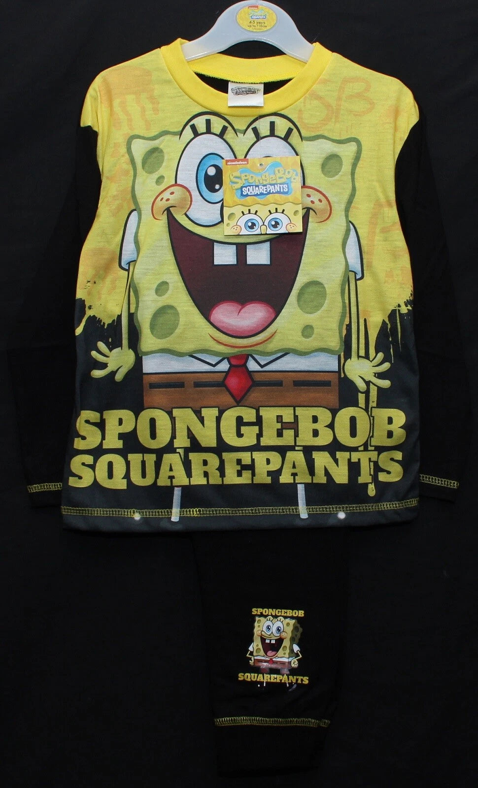 Boy's SPONGEBOB SQUAREPANTS Pyjamas / Long-Sleeved PJs - Sizes 4-10 Years