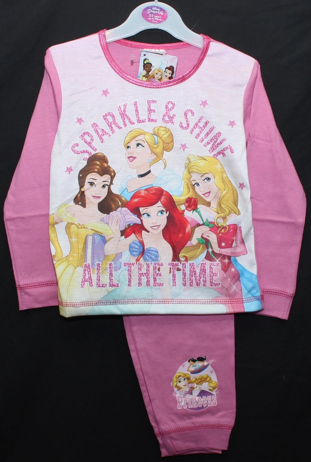 Girl's DISNEY PRINCESS Pyjamas / PJs in a Choice of 3 Styles - 18 months-5 years