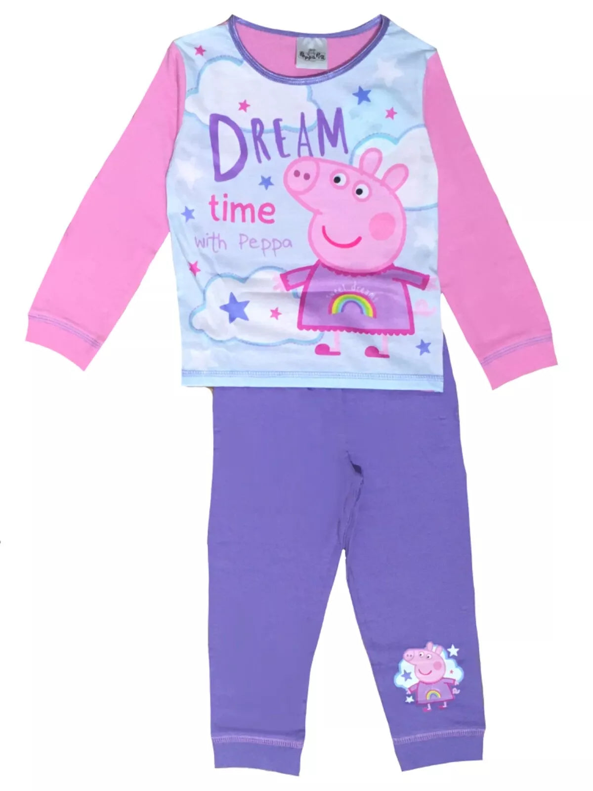 Girls Peppa Pig Toddler / Younger Pyjama Set Pink Size 18m- 5 Years Long Sleeved