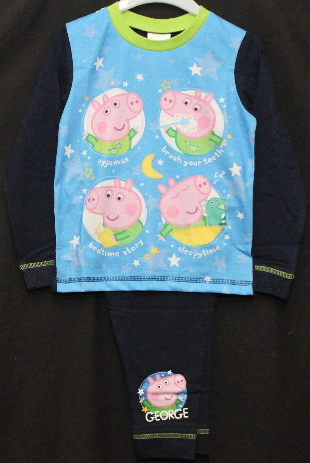 GEORGE PIG Boy's Pyjamas /PEPPA PIG Long-Sleeved PJs Sizes 18 months-5 years