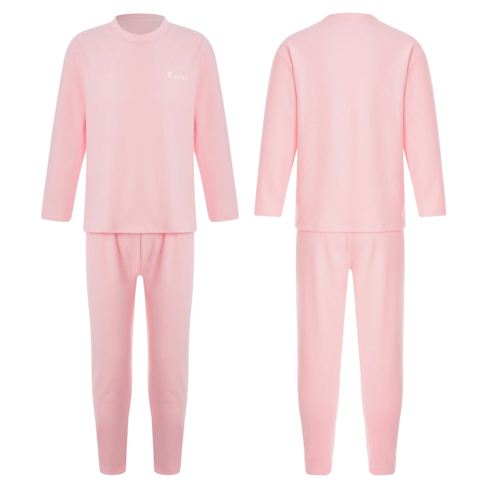 Kids Boys Girls Tees Elastic Top Pajamas Sleepwear Letter Print Set Thermal