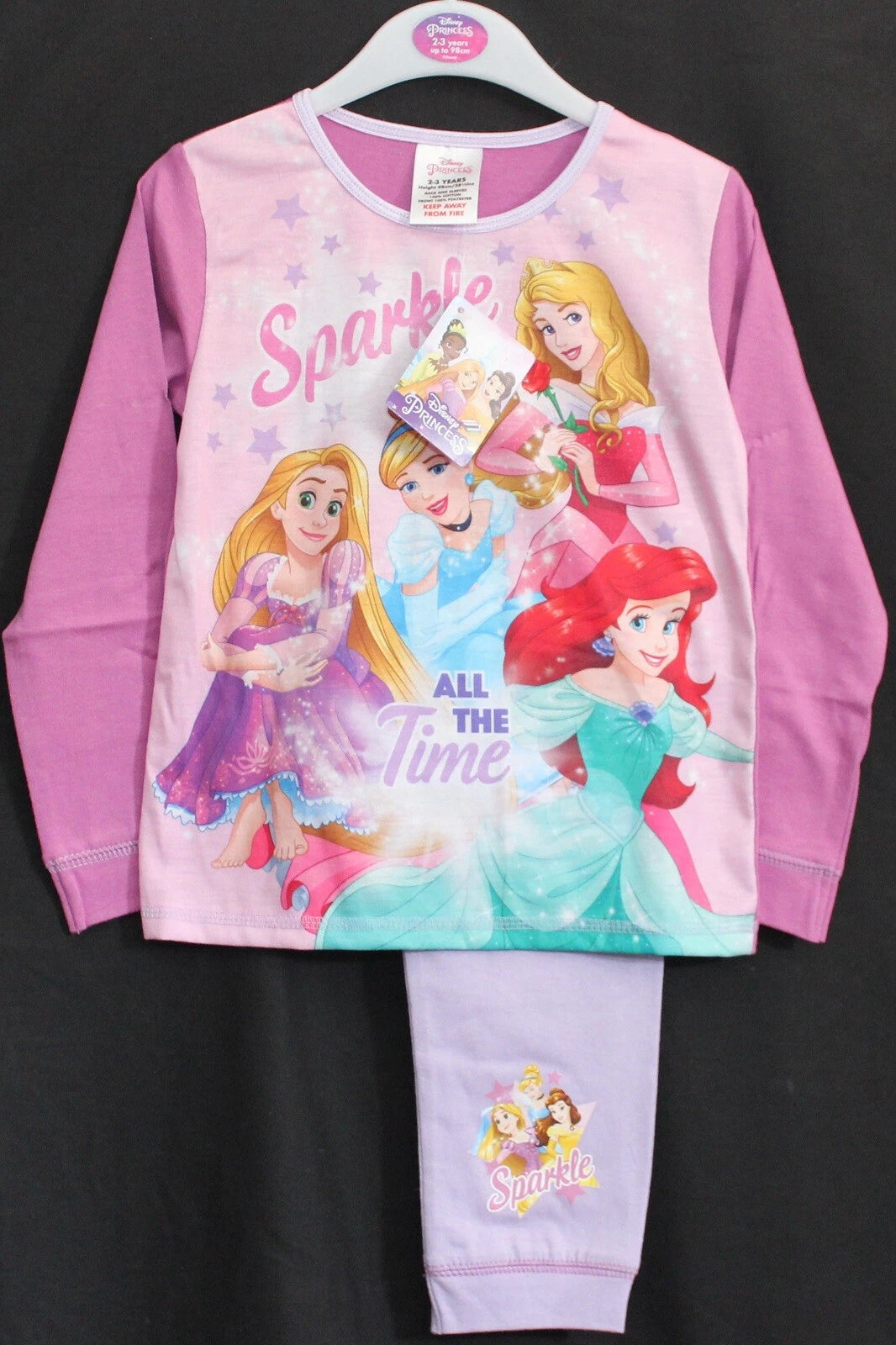 Girl's DISNEY PRINCESS Pyjamas / PJs in a Choice of 3 Styles - 18 months-5 years