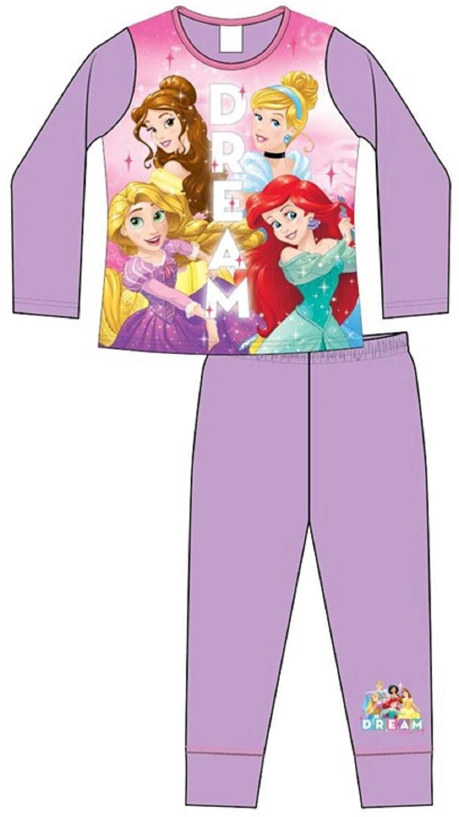 DISNEY PRINCESS Girls Pyjamas /Princess PJs in a Choice of 3 Styles 4-10 years