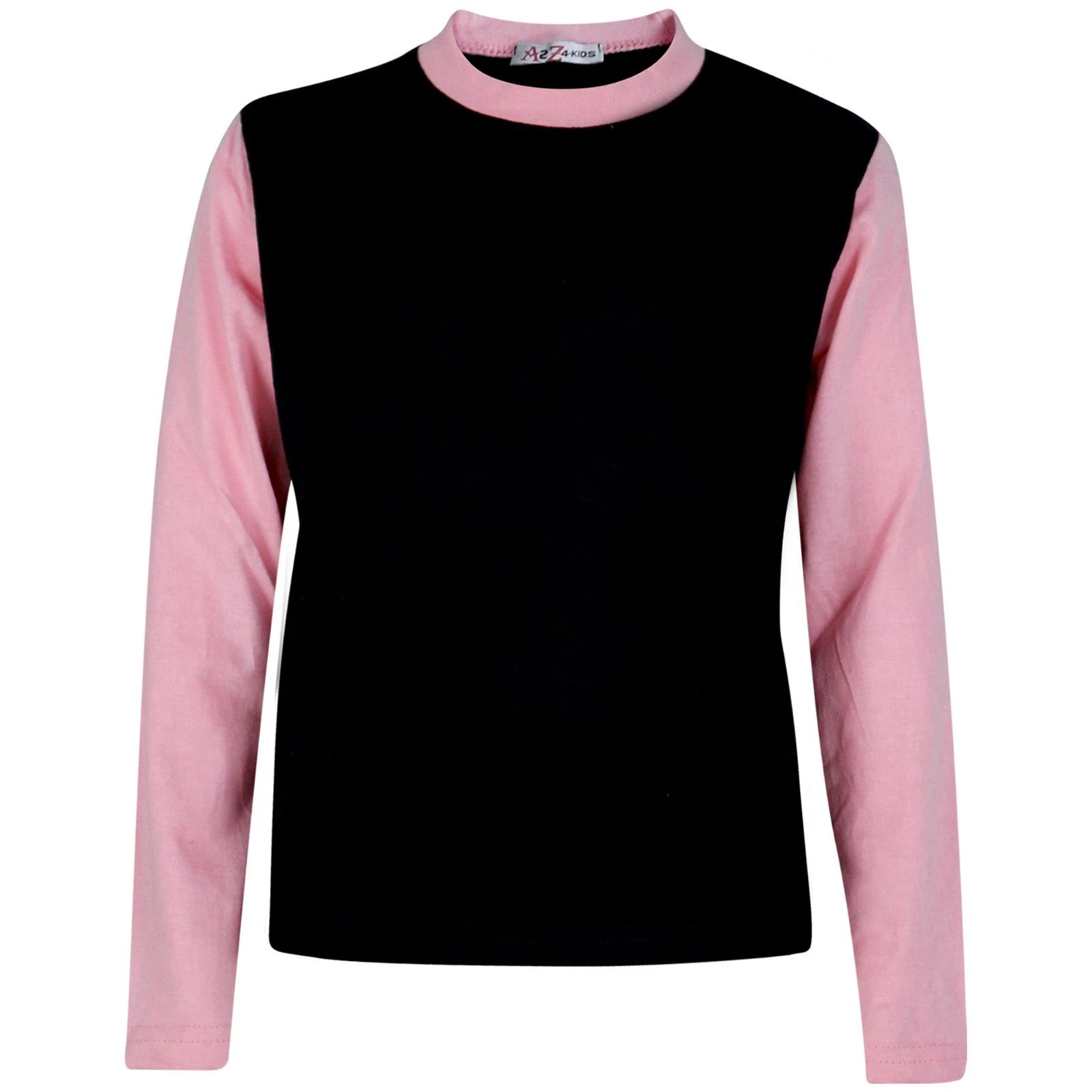 Kids Boys Girls Contrast Color Pjs Plain Stylish Pyjamas Set New Age 2-13 Years