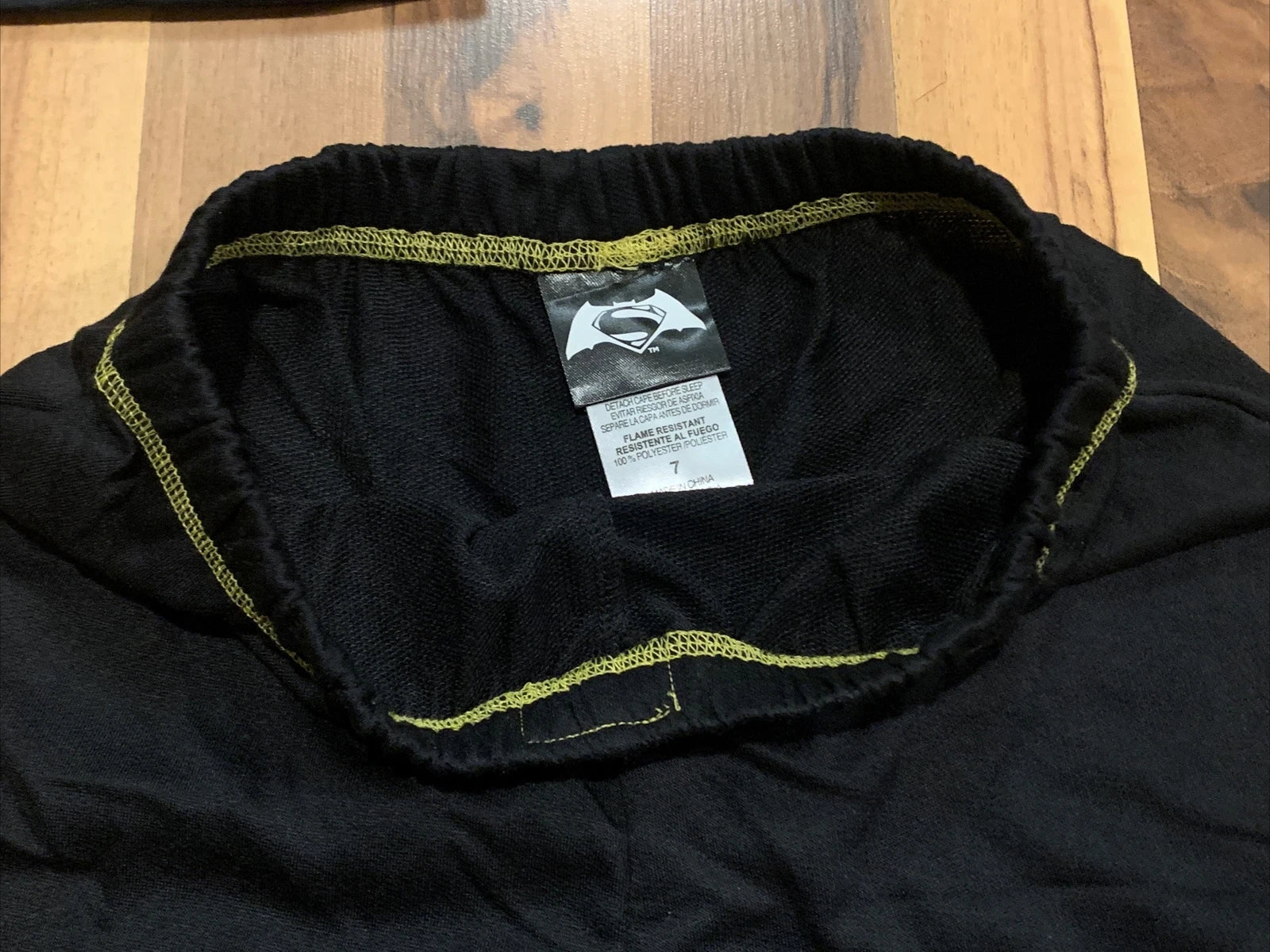 DC Comics Batman (Sz 7) Boys Character 3pc (Shirt, Pant, Cape) PJ Pajama Set