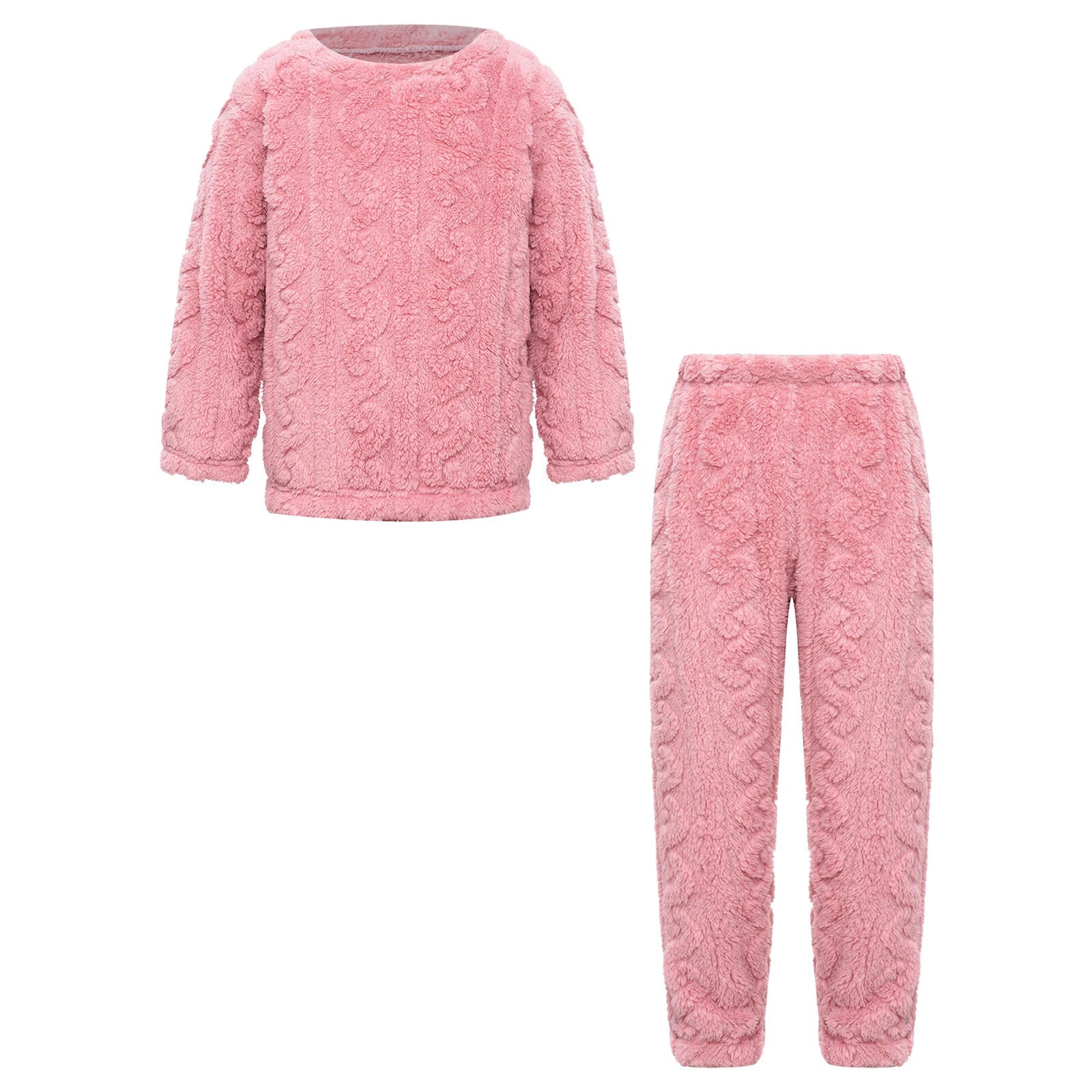 Kids Girls Set Boys Pajamas With Pants Outfits Indoor Winter Thermal Loungewear