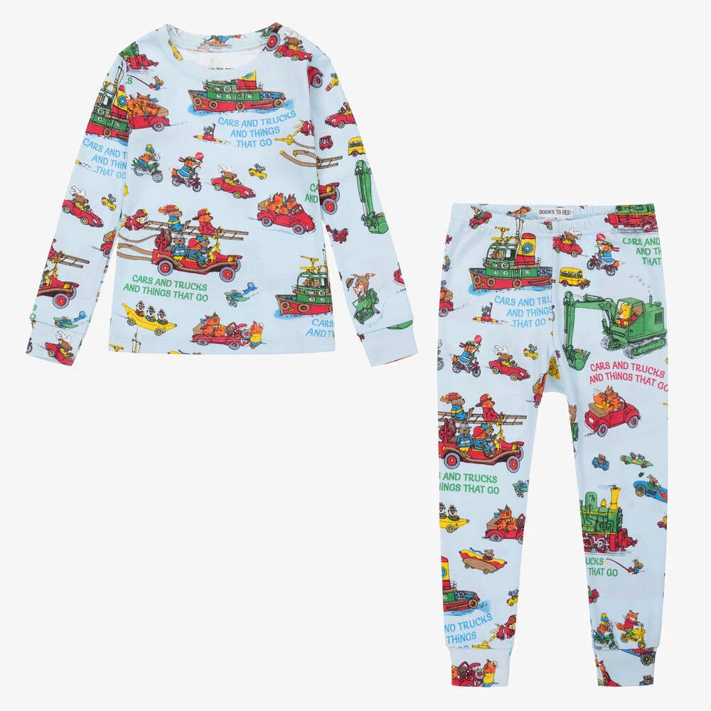 Boys CARS AND TRUCKS AND THINGS THAT GO PYJAMAS Pjs Set 2-6 Yrs