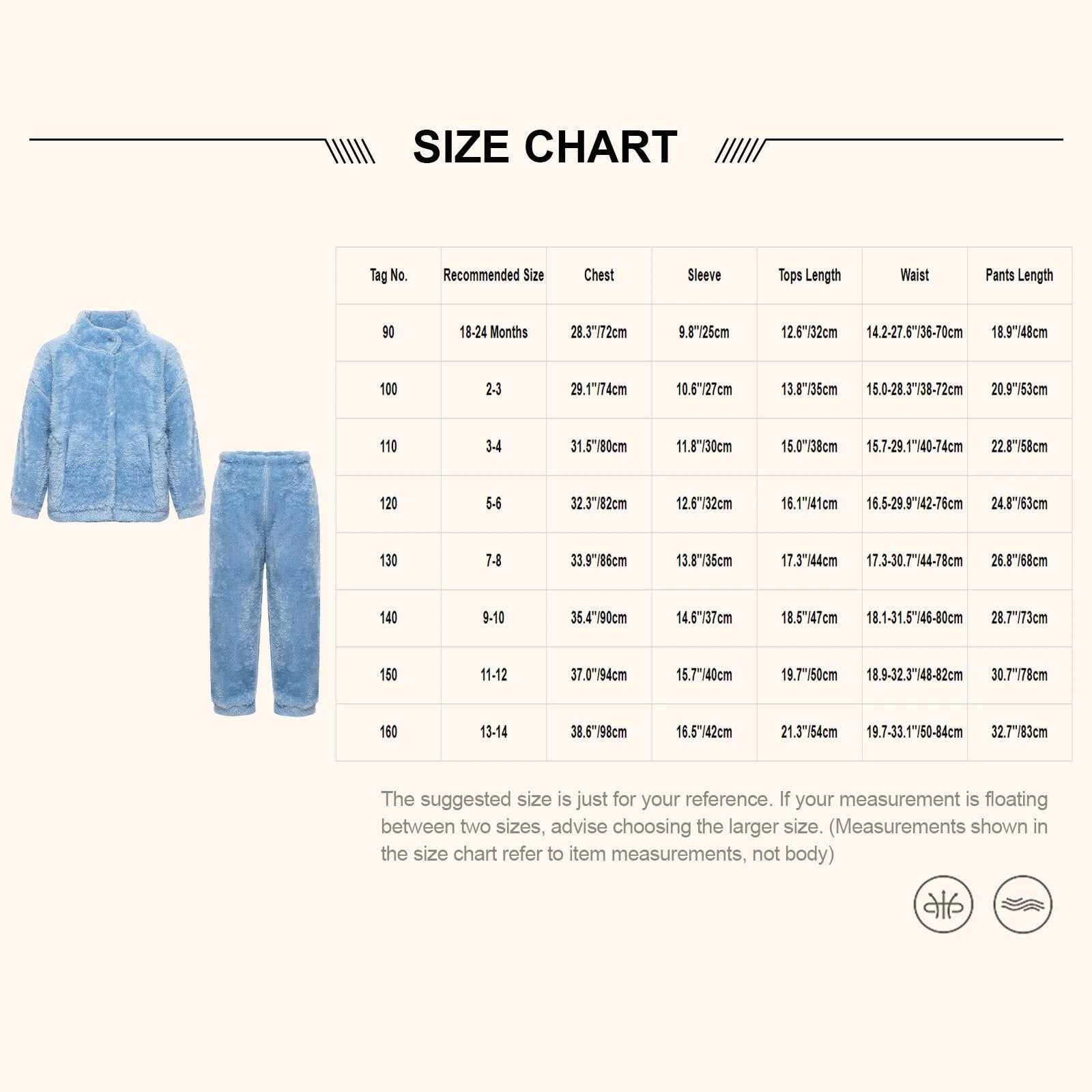 Girl Boy Sleepwear Faux Fur Pajamas Set Trousers Loungewear Buttons Pants Soft