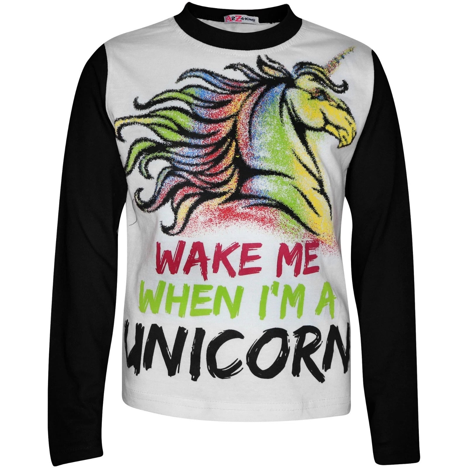Kids Girls Wake Me When I'M A Unicorn Pyjamas Lounge Wear Nightwear PJS 5-13 Yr