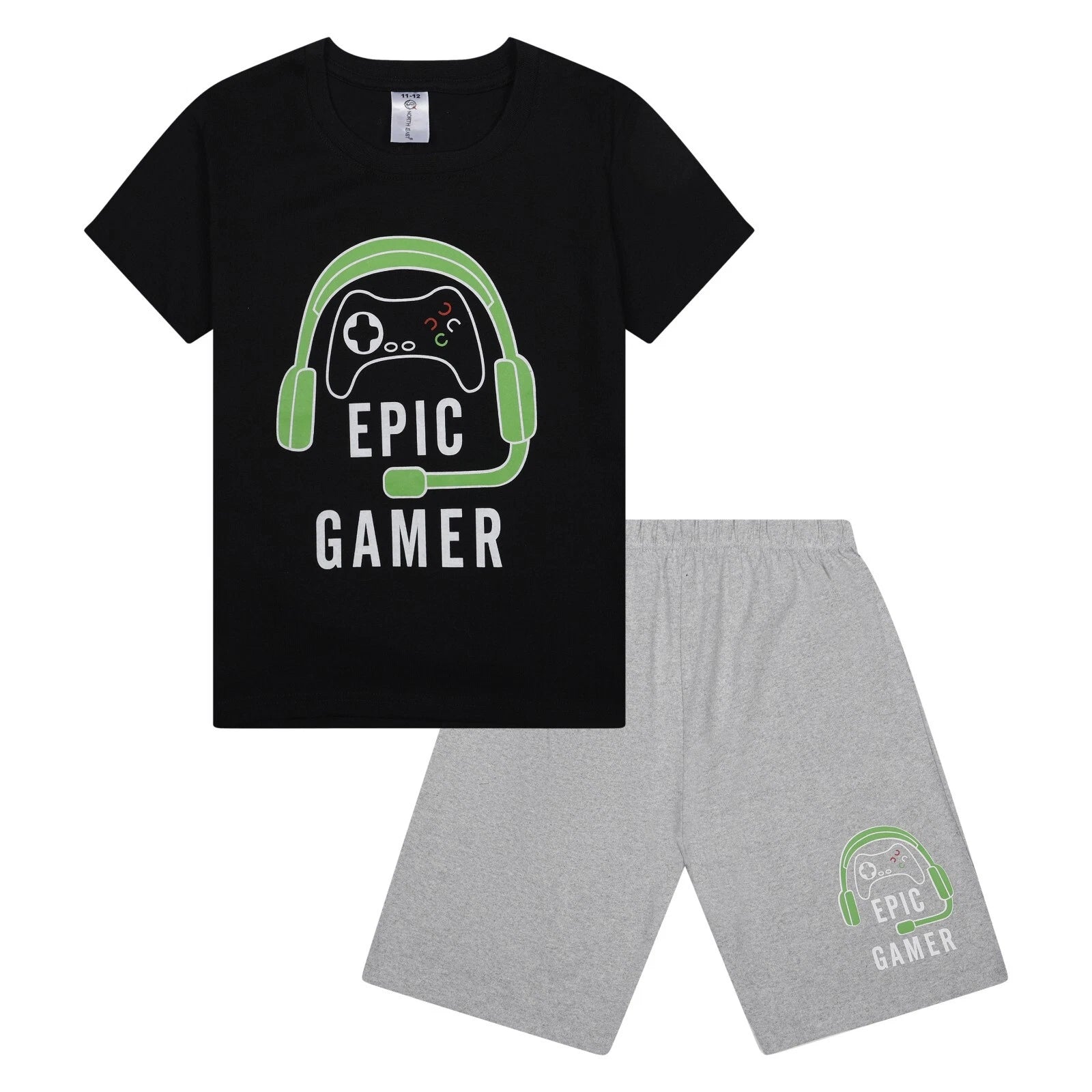 Boys Gamer Short Pyjama Set Kids Gaming Theme PJ Sets Nightwear 9 to 16 Years
