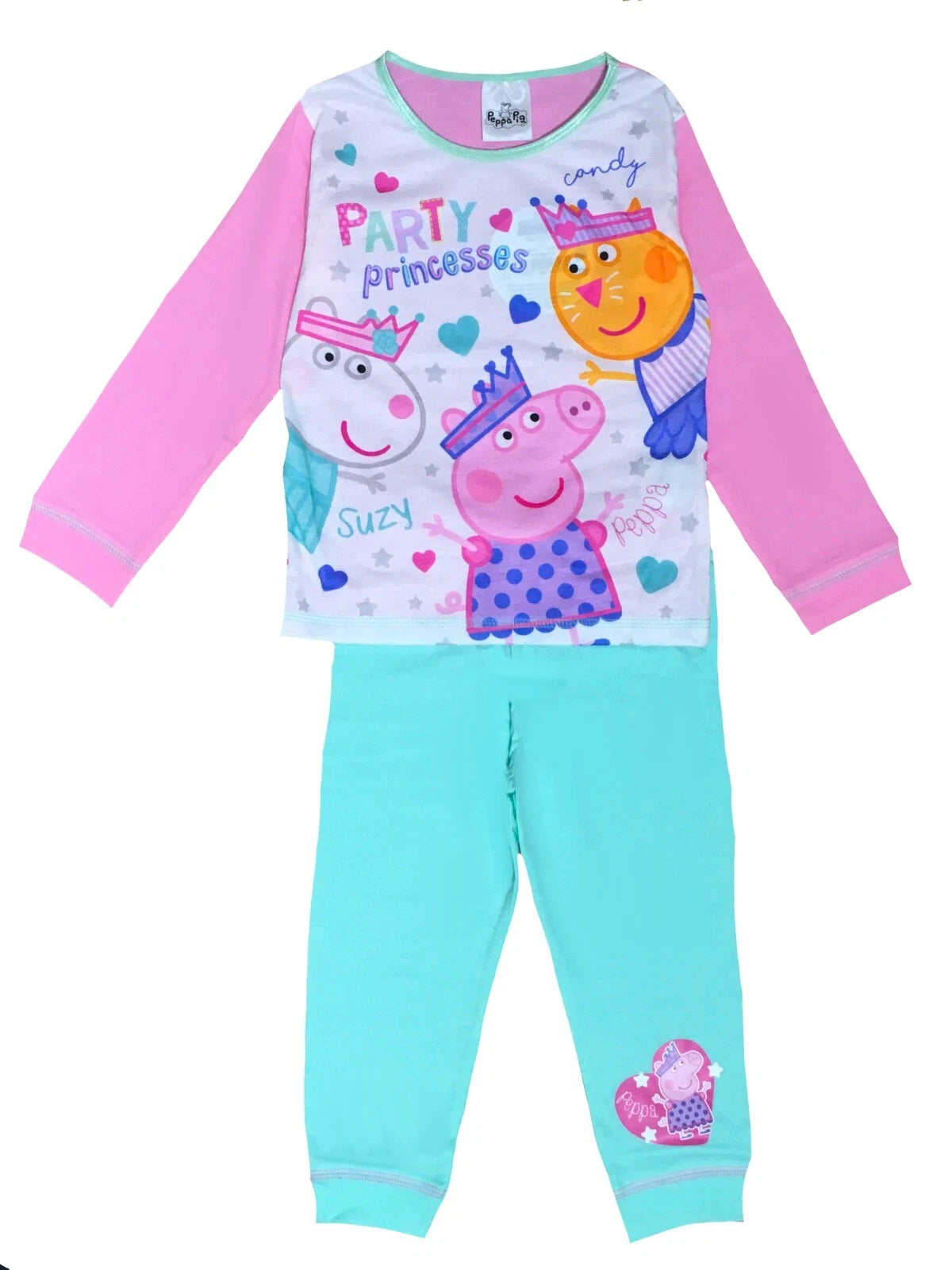Girls Peppa Pig Toddler / Younger Pyjama Set Pink Size 18m- 5 Years Long Sleeved