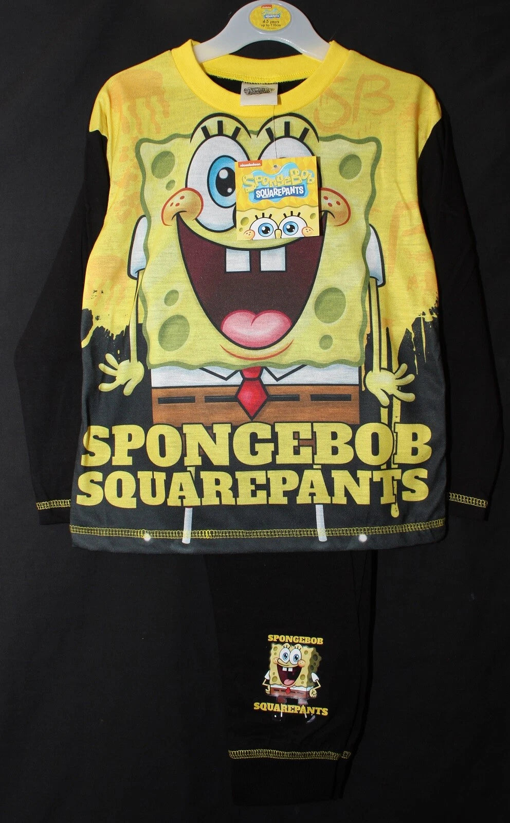 Boy's SPONGEBOB SQUAREPANTS Pyjamas / Long-Sleeved PJs - Sizes 4-10 Years