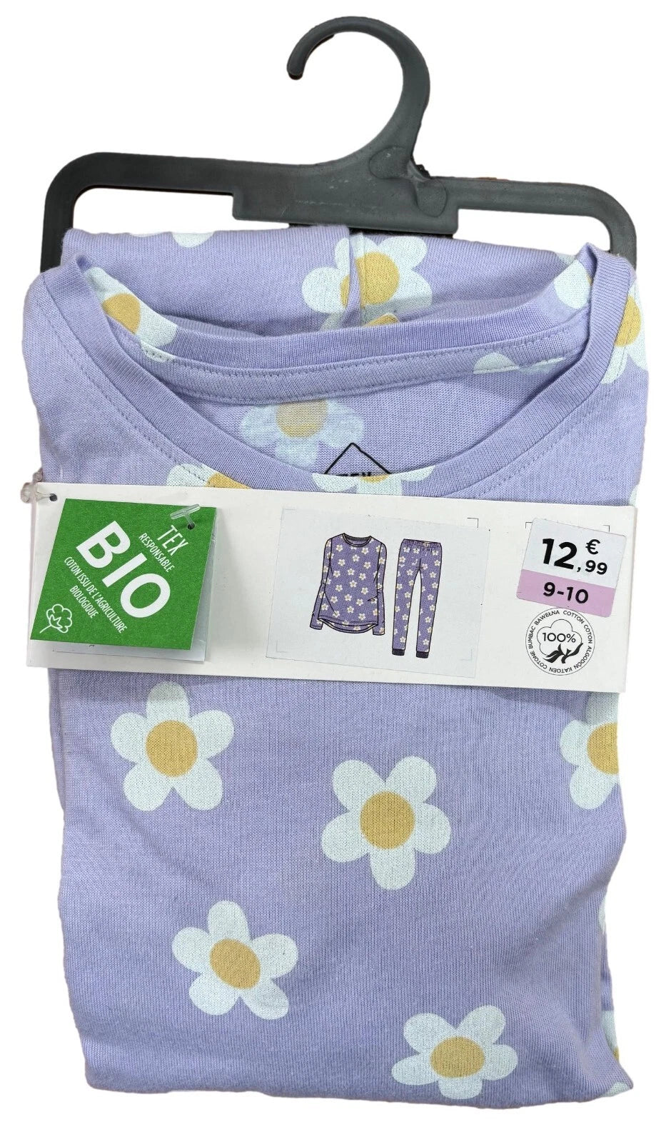 Girls Pyjamas Cotton Long Sleeve Cuffed Leg PJ Set Night Wear 9 to 14 Years BNWT