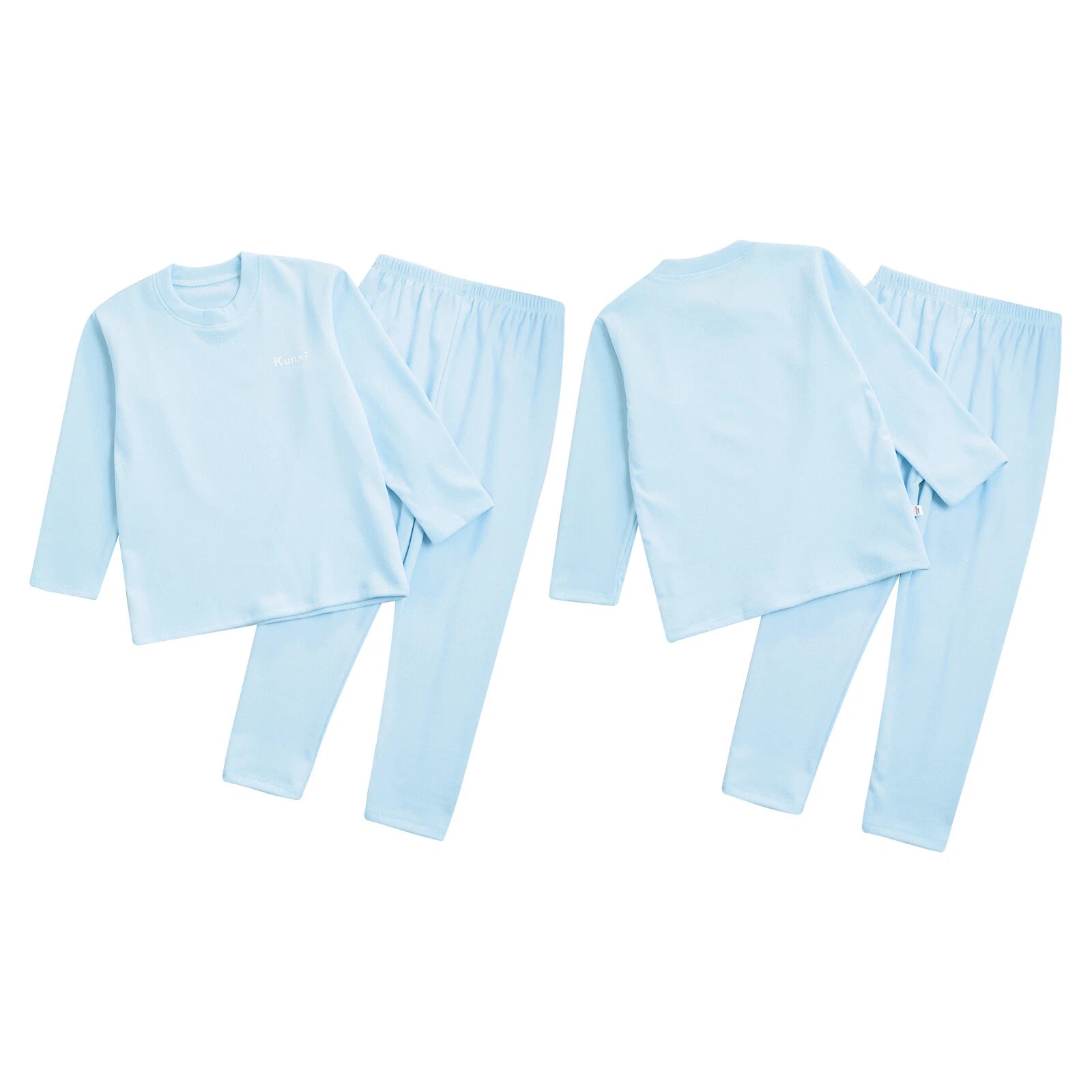 Kids Boys Girls Tees Elastic Top Pajamas Sleepwear Letter Print Set Thermal