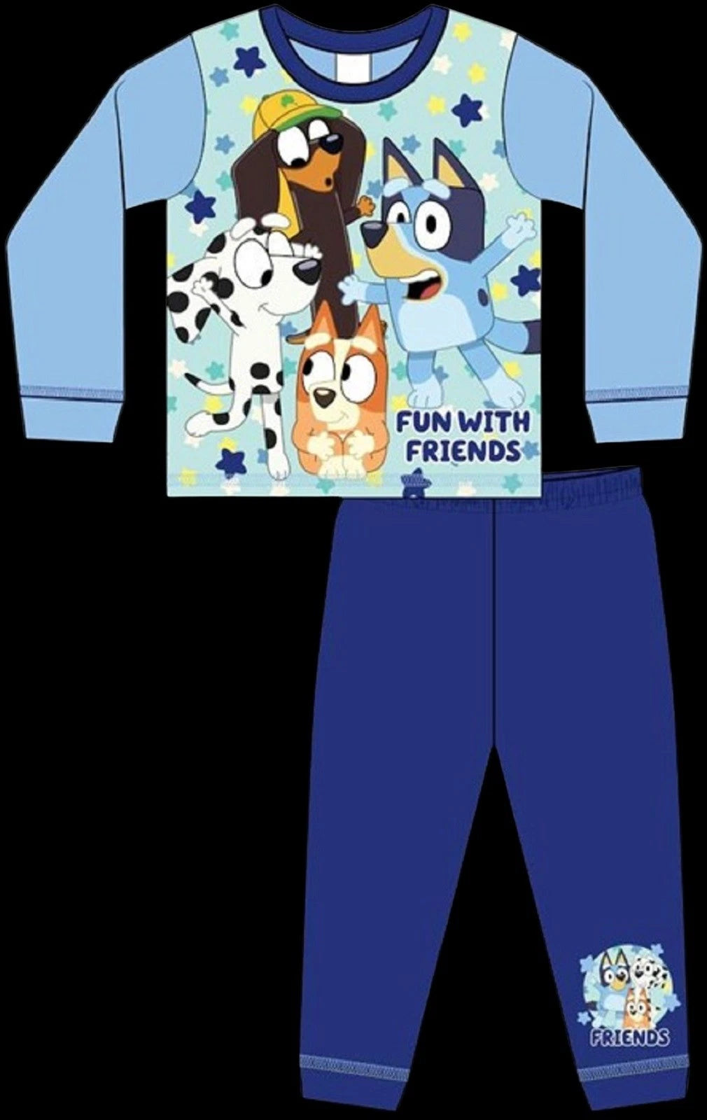 BLUEY Boy's Pyjamas /BLUEY & BINGO Long-Sleeved PJs Sizes 18 months-5 years