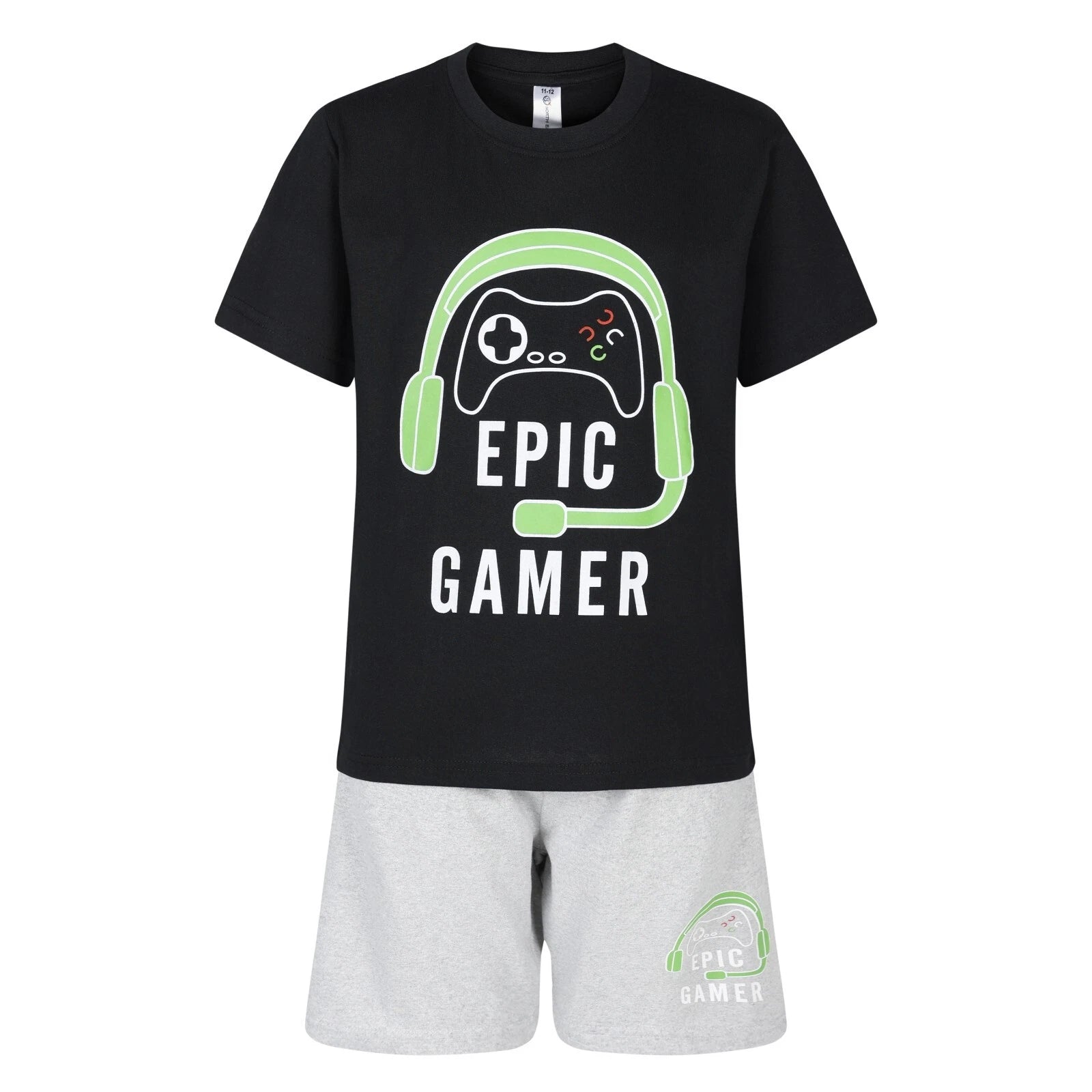 Boys Gamer Short Pyjama Set Kids Gaming Theme PJ Sets Nightwear 9 to 16 Years