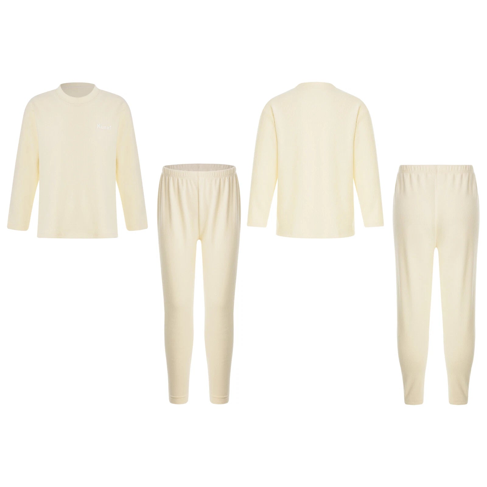 Kids Boys Girls Tees Elastic Top Pajamas Sleepwear Letter Print Set Thermal