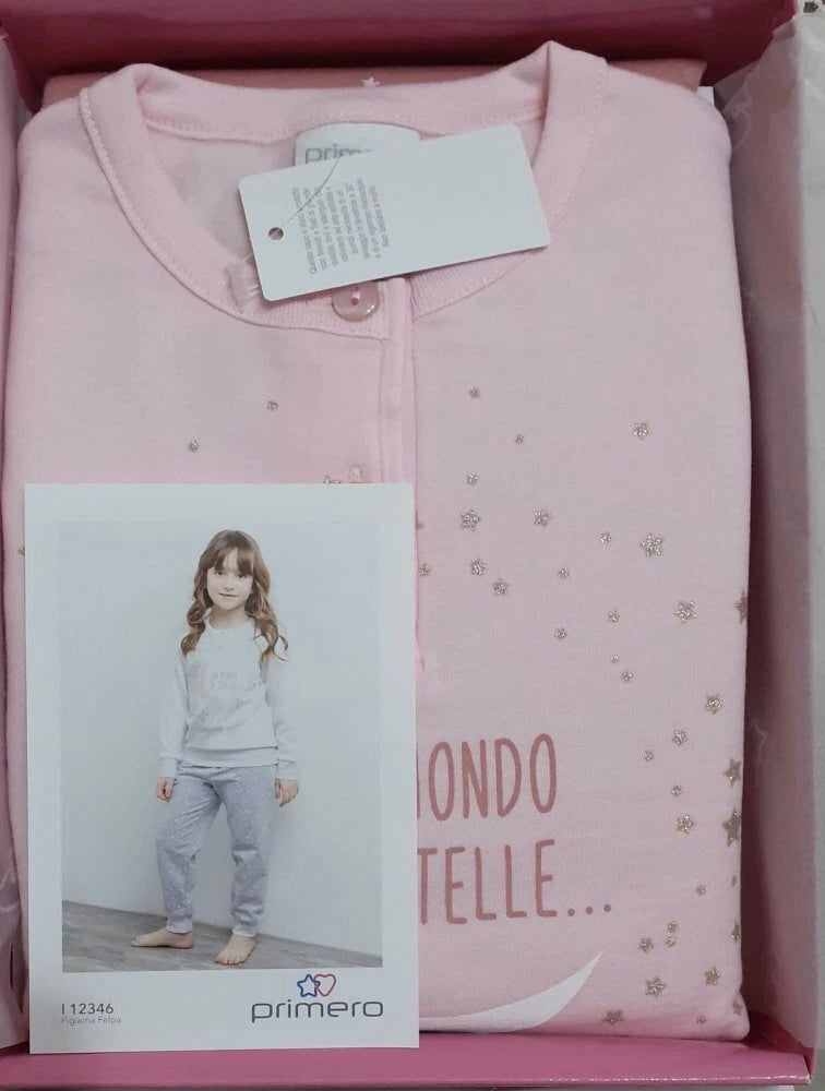 Serafino Girl Long Sleeve Cotton Fleece Pyjamas Primero