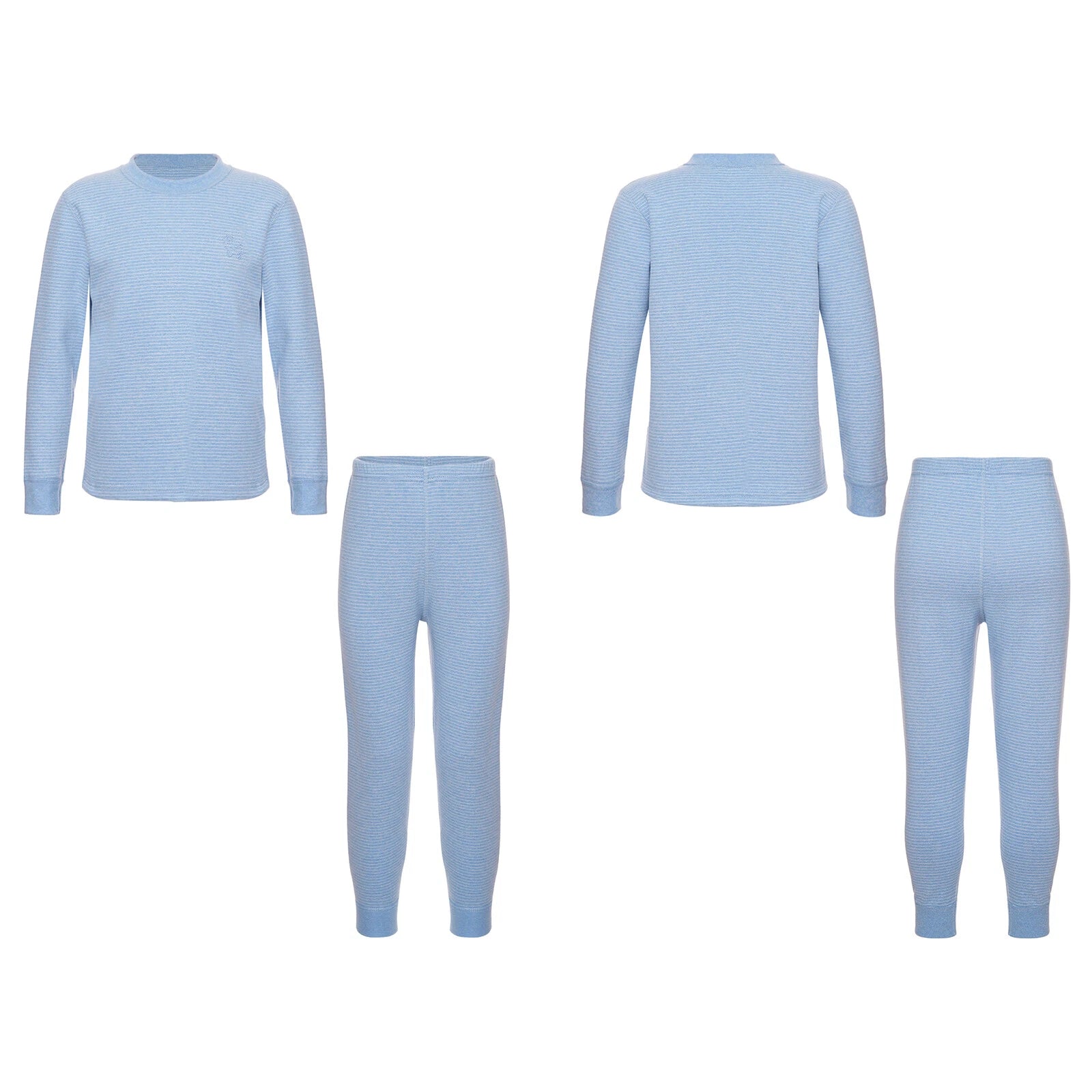 Kids Boys Girls Underwear T-shirt Pajama Set With Pants Nightwear Winter Tops