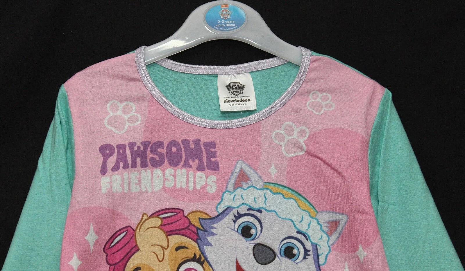 Girls PAW PATROL Pyjamas /Pink SKYE & EVEREST PJs Sizes 18 Months-5 Years