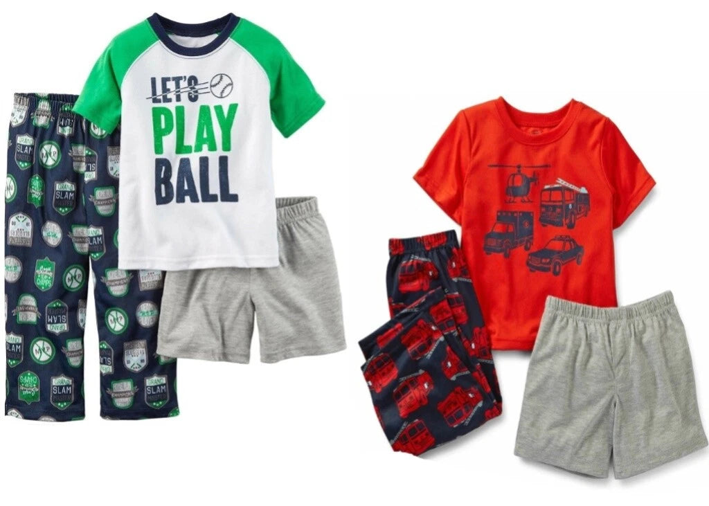 Carter's Infant Boys 12 Months  3 Piece Pajama Set NWT Baseball or Fire Rescue