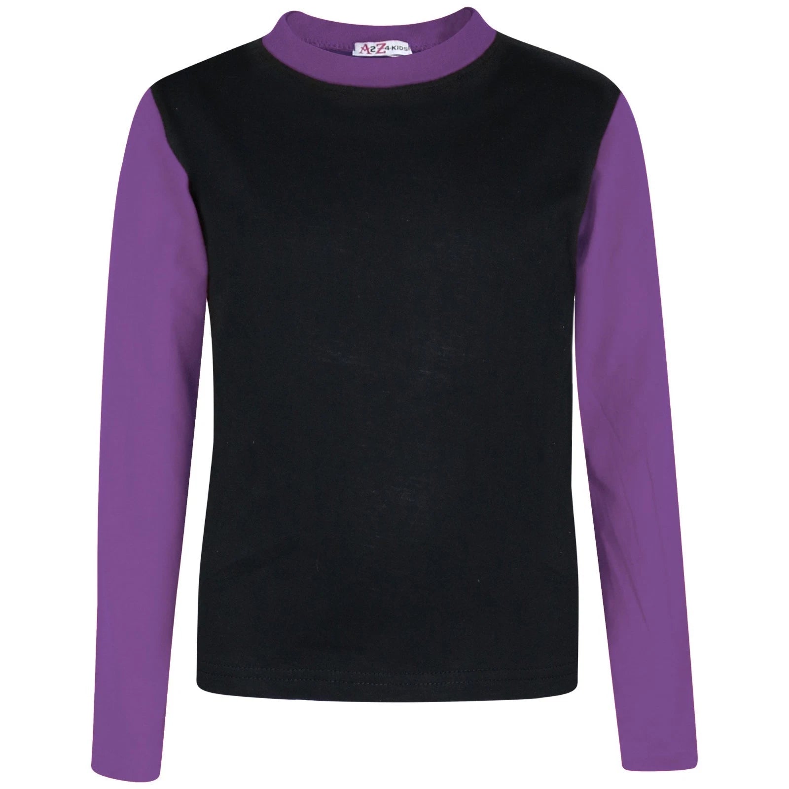 Kids Boys Girls Contrast Color Pjs Plain Stylish Pyjamas Set New Age 2-13 Years