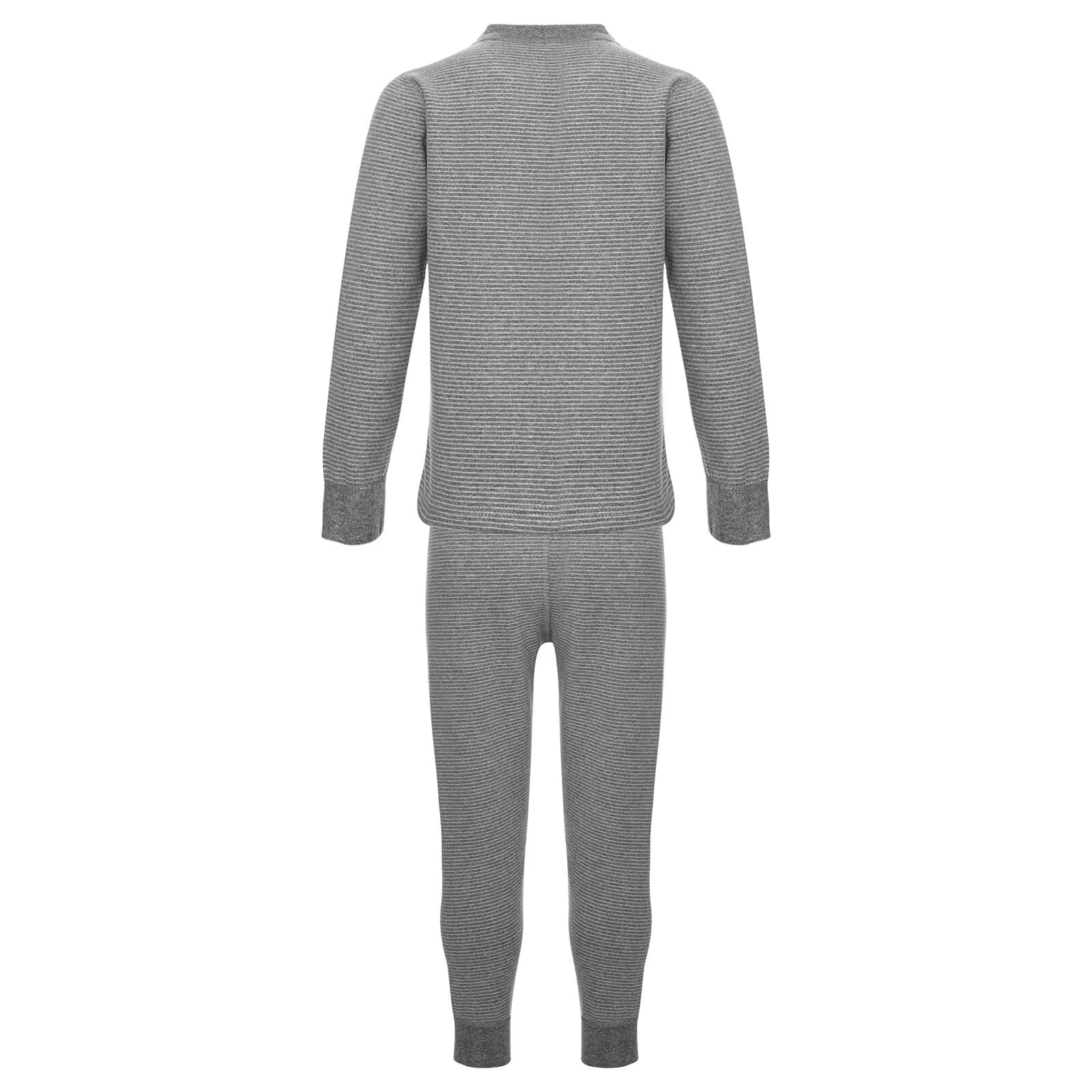 Kids Boys Girls Underwear T-shirt Pajama Set With Pants Nightwear Winter Tops