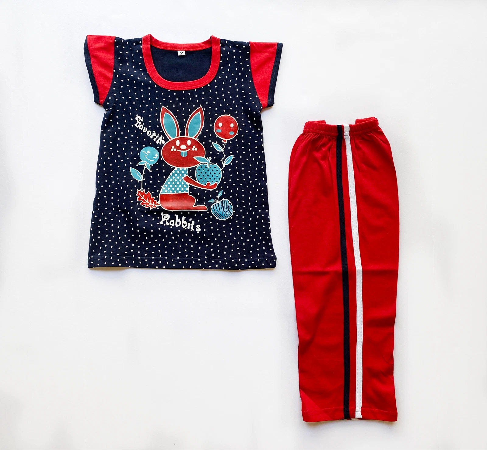 Girls Kids Toddler Sleepwear 2Pcs Pajama Set Pure Cotton PJs Set 2T Loungewear