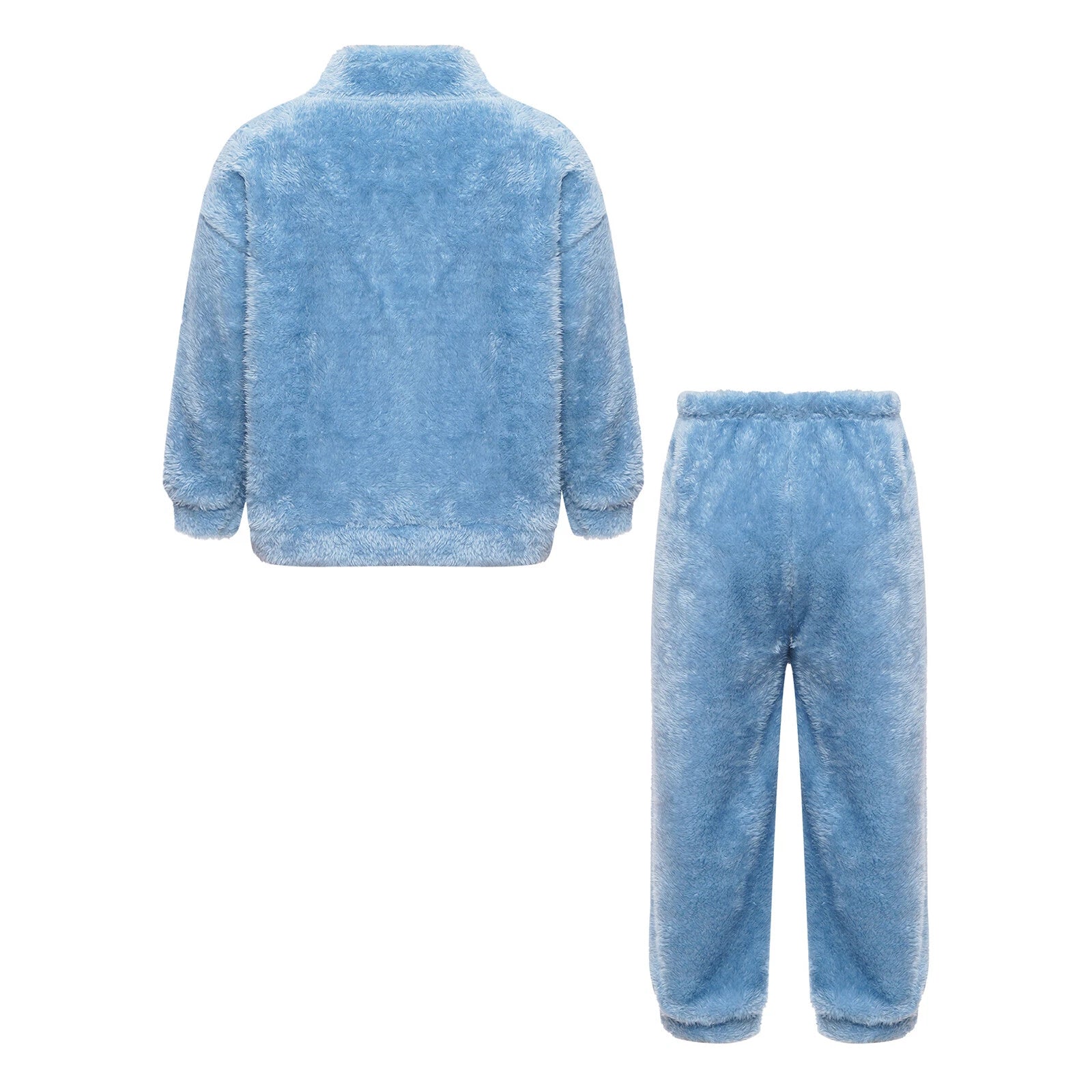 Girl Boy Sleepwear Zipper Pajamas Set Elastic Loungewear Outerwear Nightwear