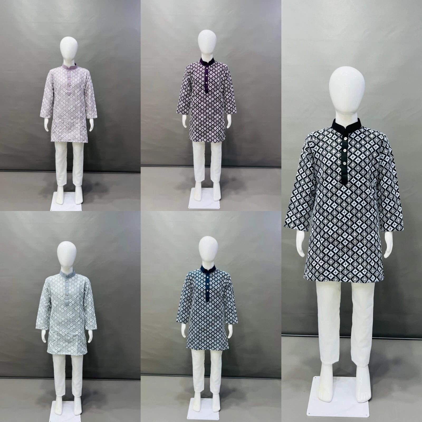 Kids Kurta Pajama Set Wedding Party Sequins Kurta Pyjama Traditional Silk Kurtas