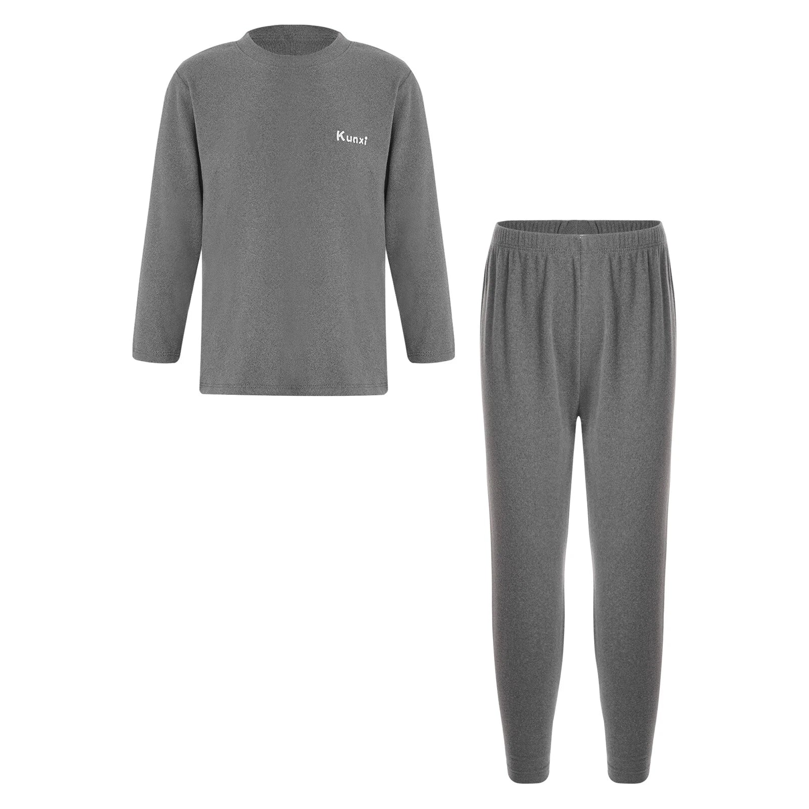 Kids Boys Girls Tees Elastic Top Pajamas Sleepwear Letter Print Set Thermal