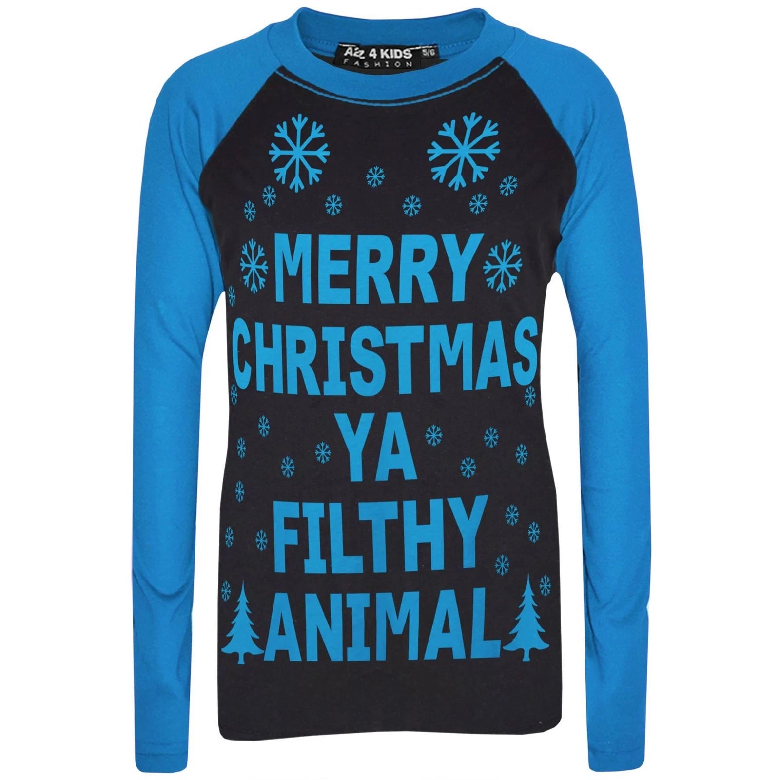 Kids Girls Boys PJ'S YA FILTHY Print Christmas Pyjamas Set 2-13