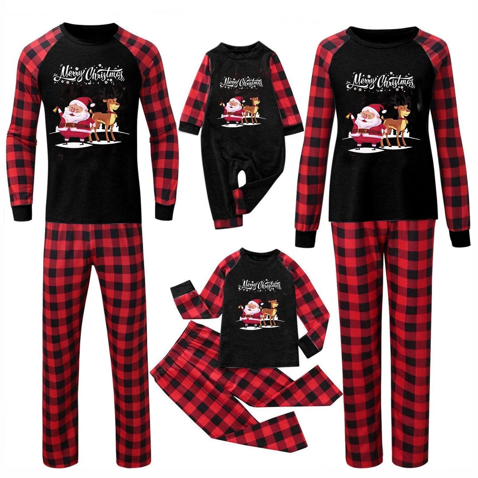 Christmas Family Matching Pyjamas Dog Adult Kids Nightwear Comfy Pajamas Pjs Set