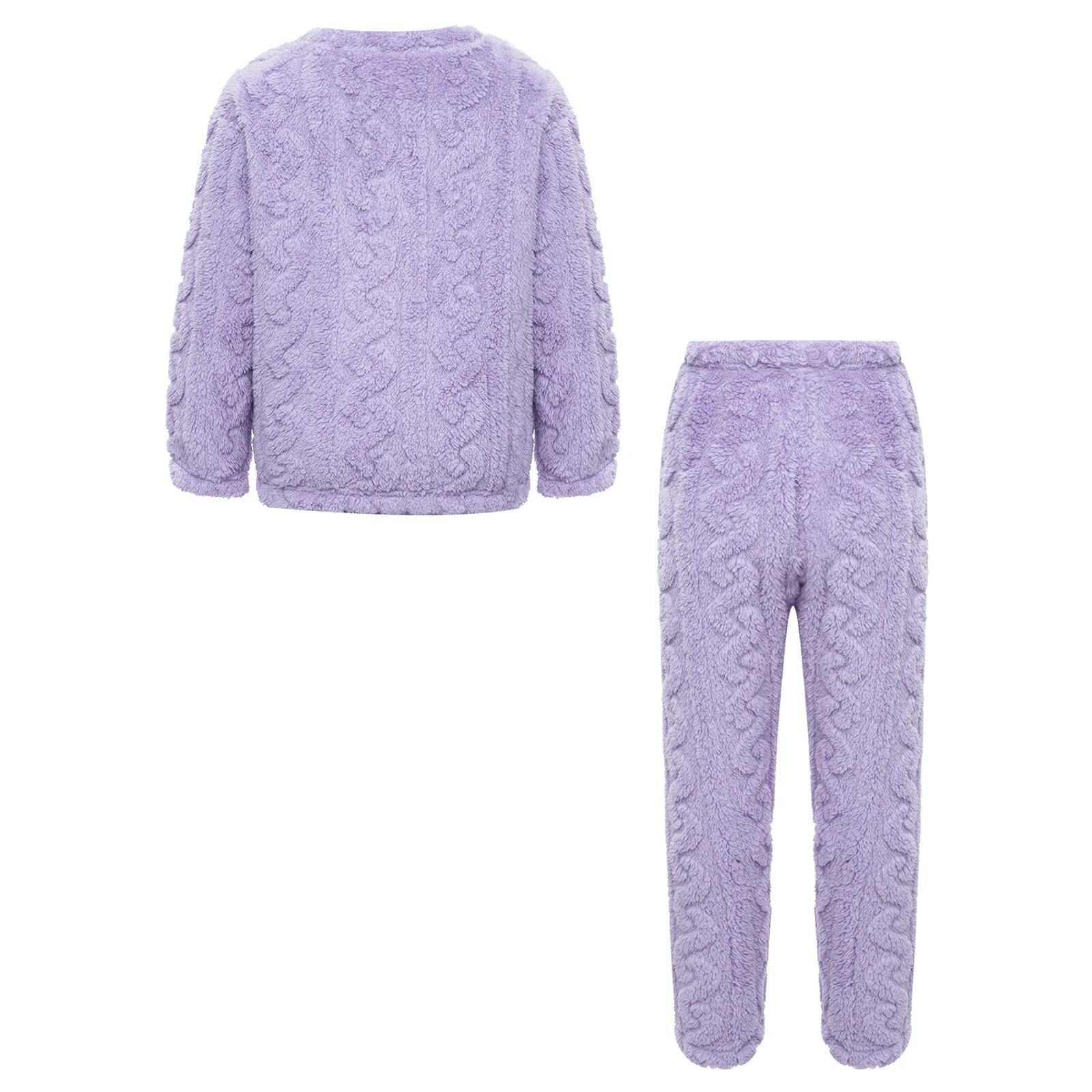 Kids Girls Set Nightwear Outfits Boys Pajamas Warm Winter Homewear Round Neck