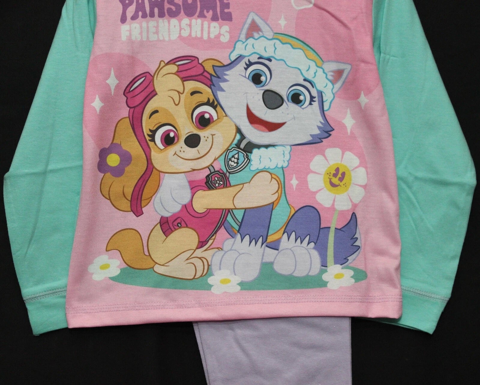 Girls PAW PATROL Pyjamas /Pink SKYE & EVEREST PJs Sizes 18 Months-5 Years