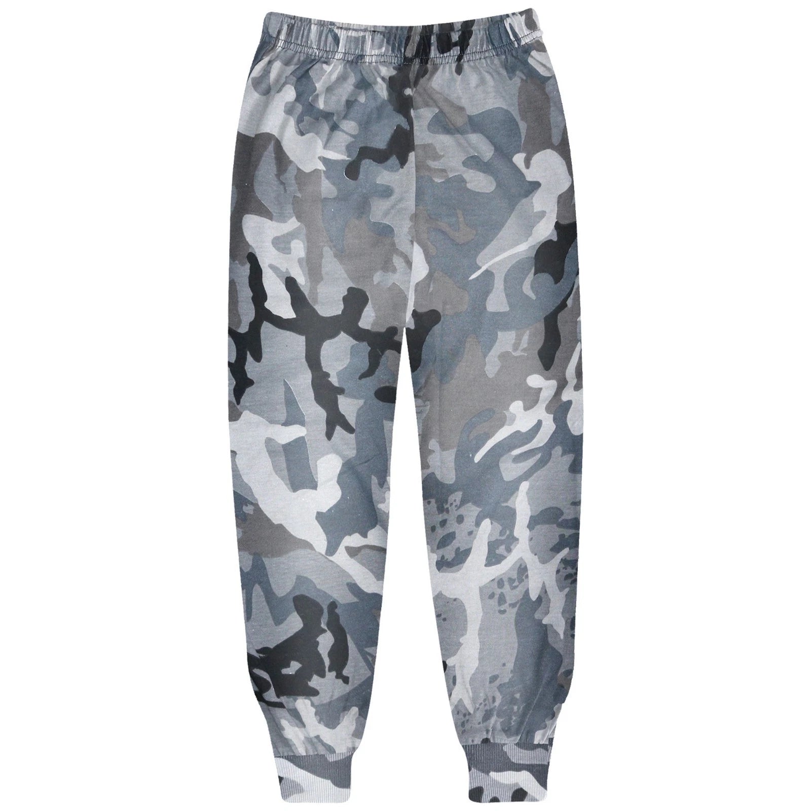 Kids Boys Girls Pjs Contrast Camouflage Plain Stylish Pyjamas Set 2-13 Years