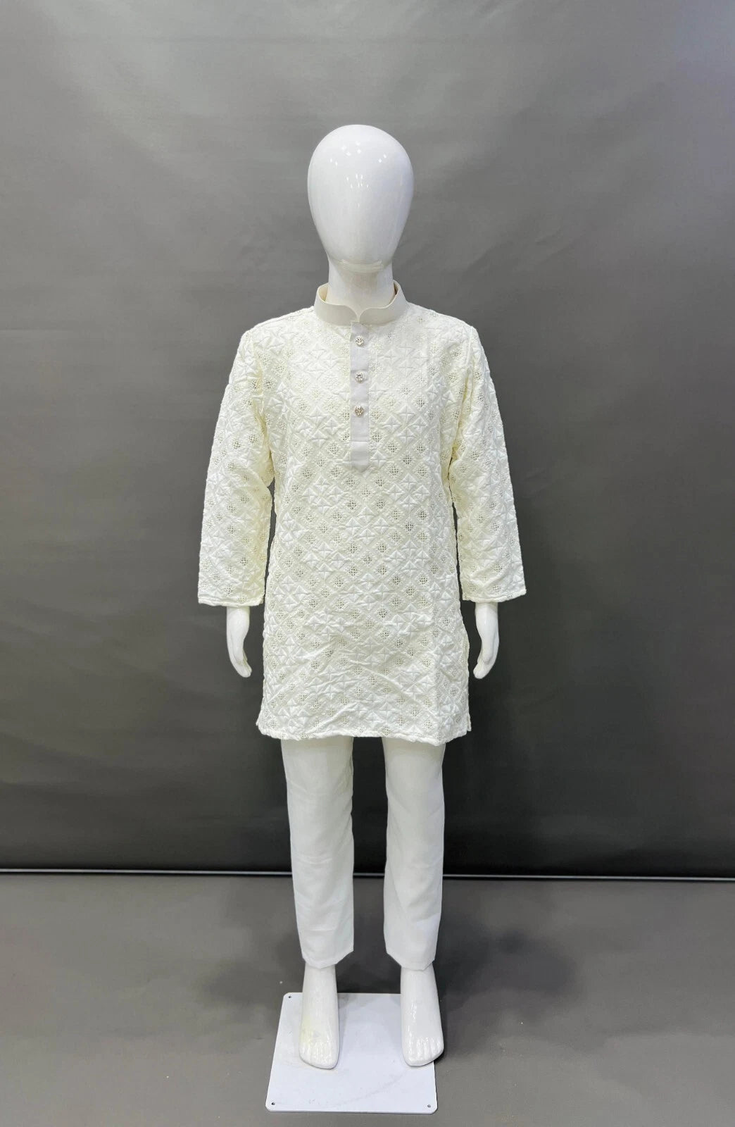 Kids Kurta Pajama Set Wedding Party Sequins Kurta Pyjama Traditional Silk Kurtas