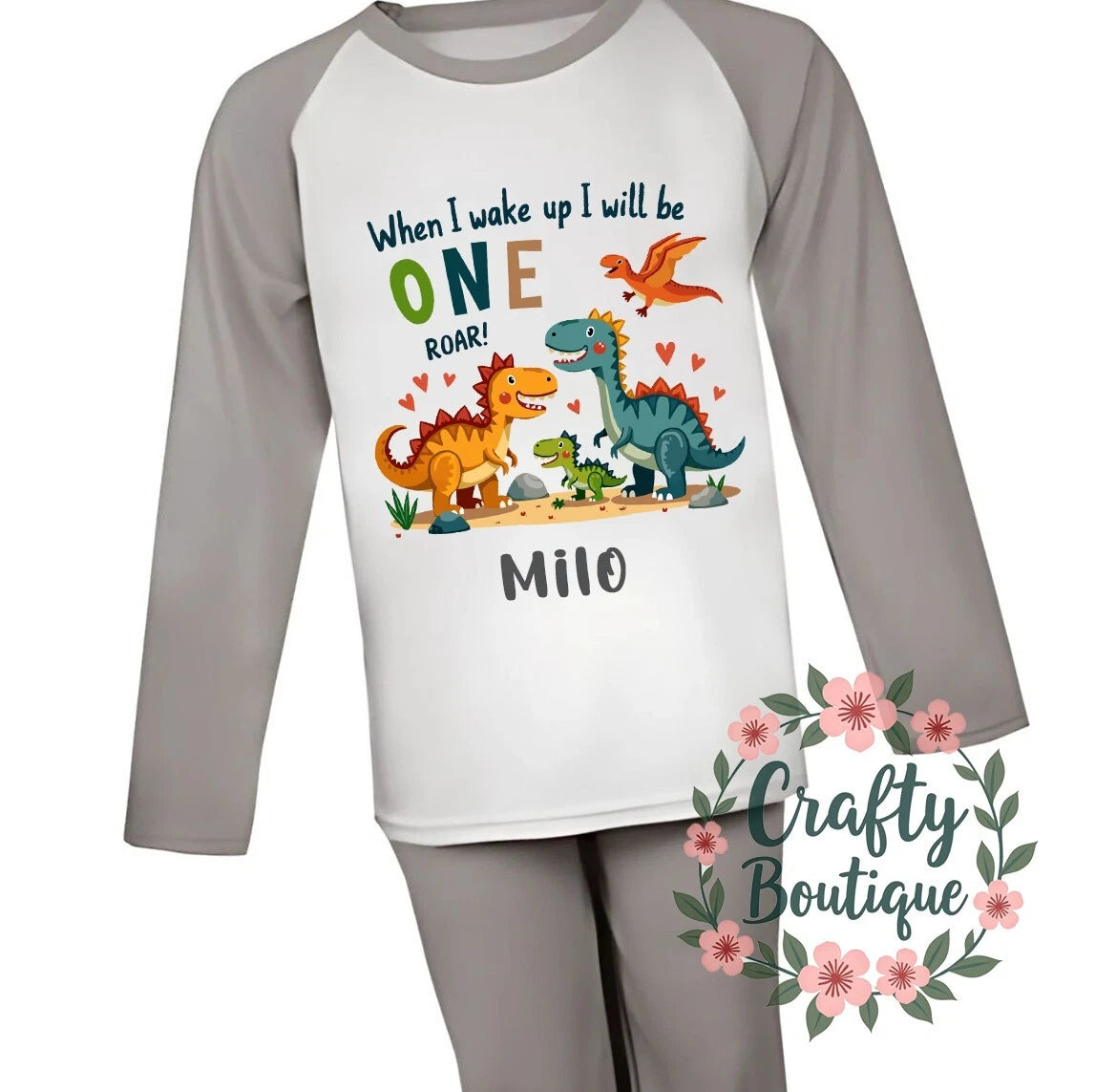 1st Birthday PJs, Personalised First Birthday Pajamas, When I Wake Up One - 1123